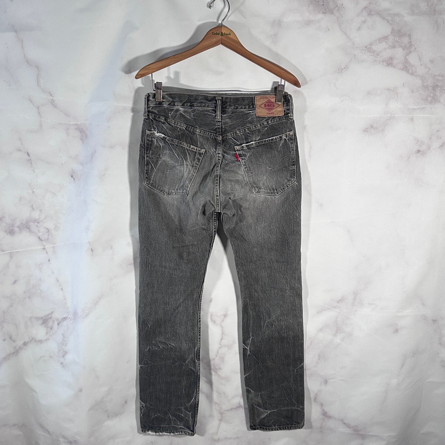 Hysteric Glamour Grey Wash Distressed Denim
