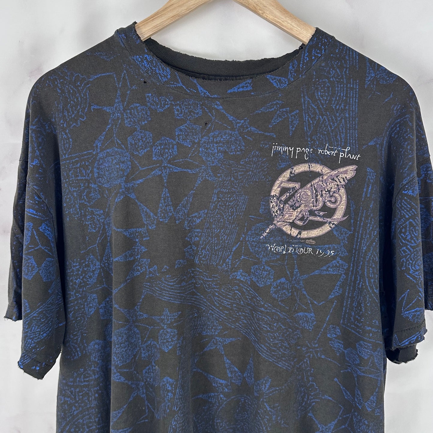 Jimmy Page Robert Plant 1995 World Tour All-Over Print Tee