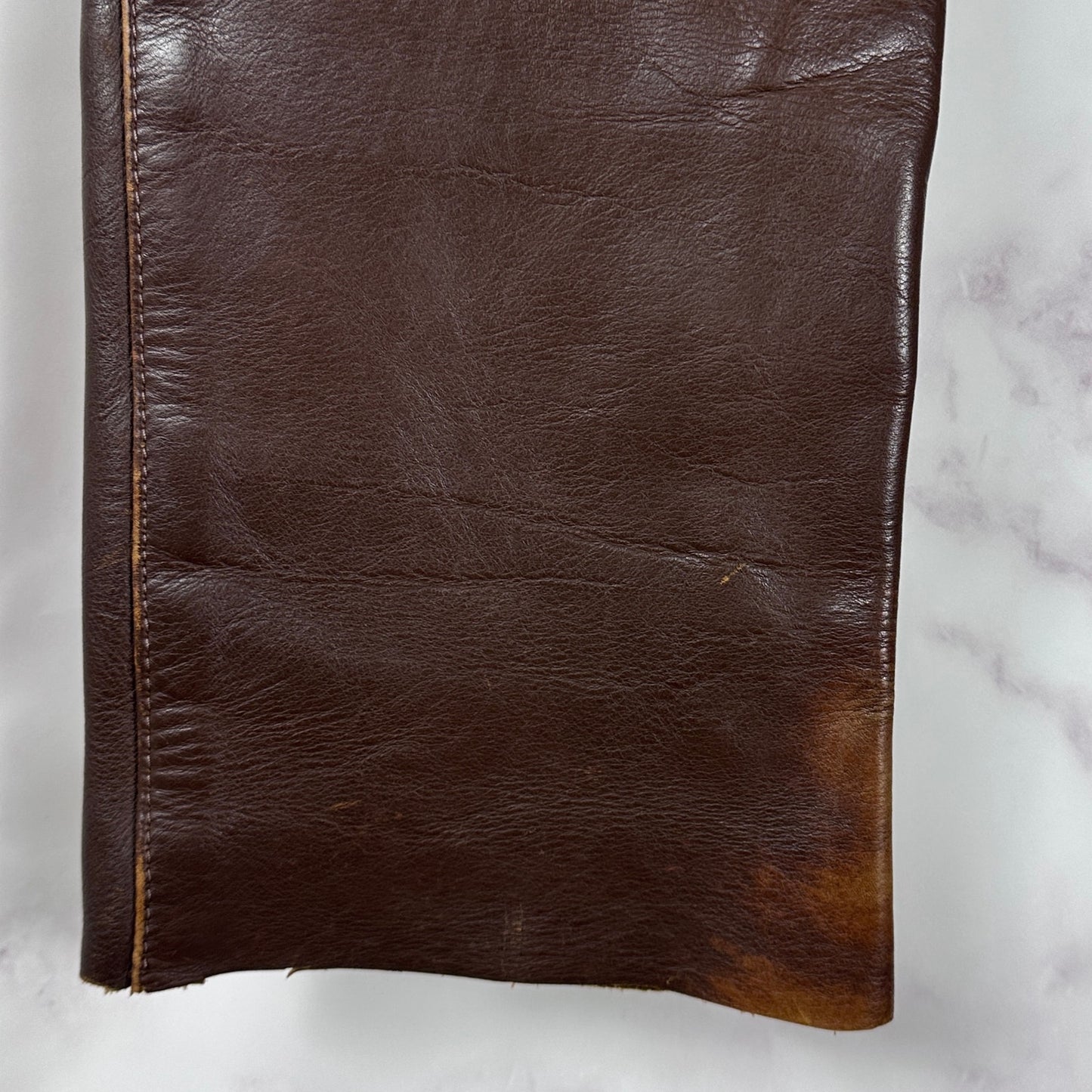 Vanson Vintage Brown Leather Pants