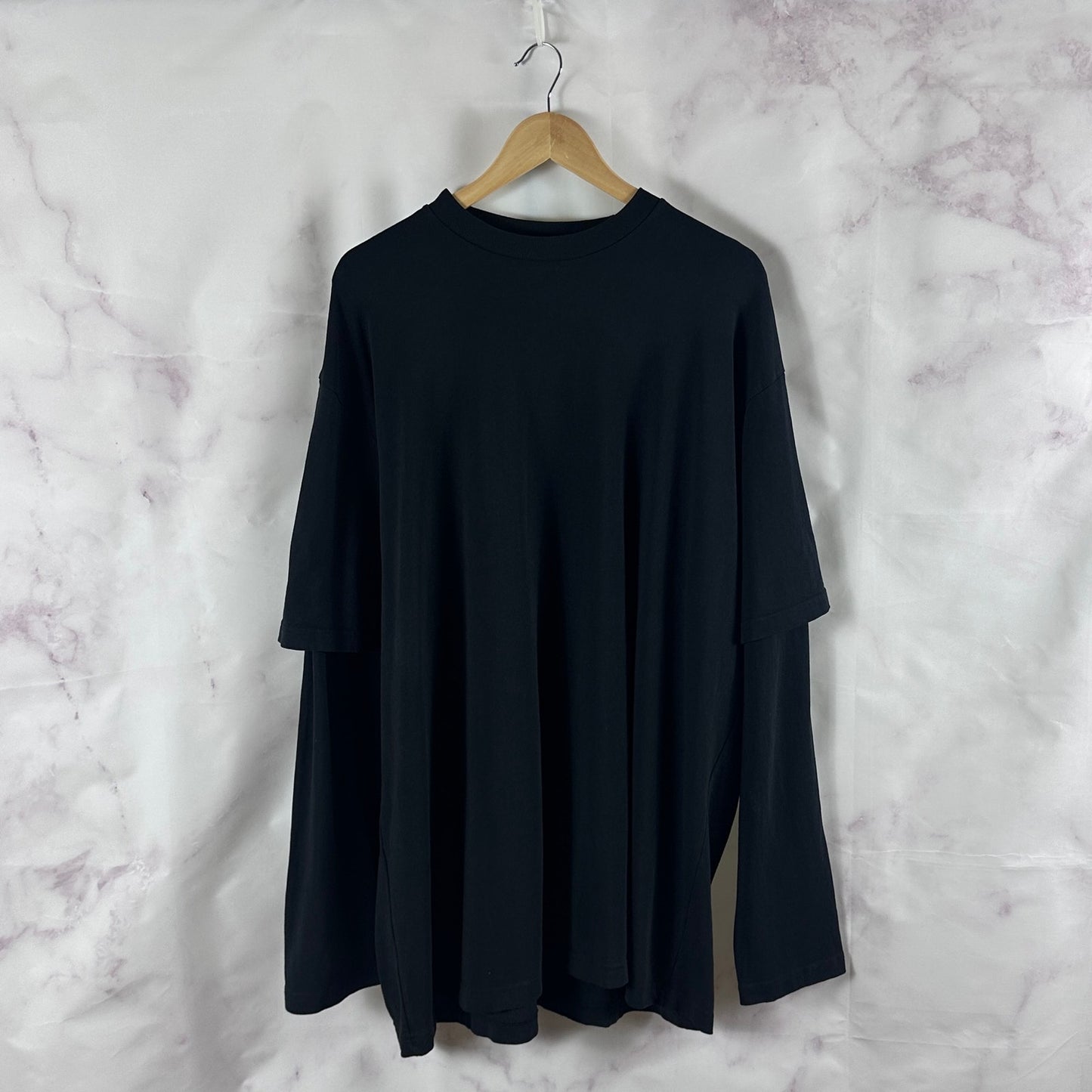 Yeezy x Balenciaga Sample Layered Black Longsleeve Shirt