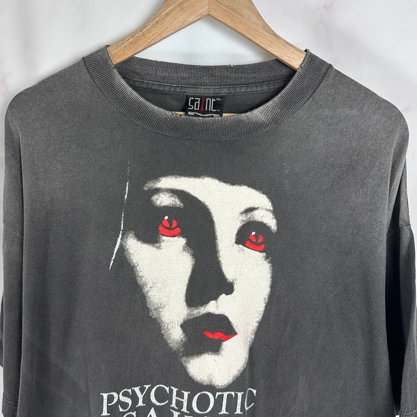 Saint Michael S/S25 'Psychotic Saint' Faded Wash Tee