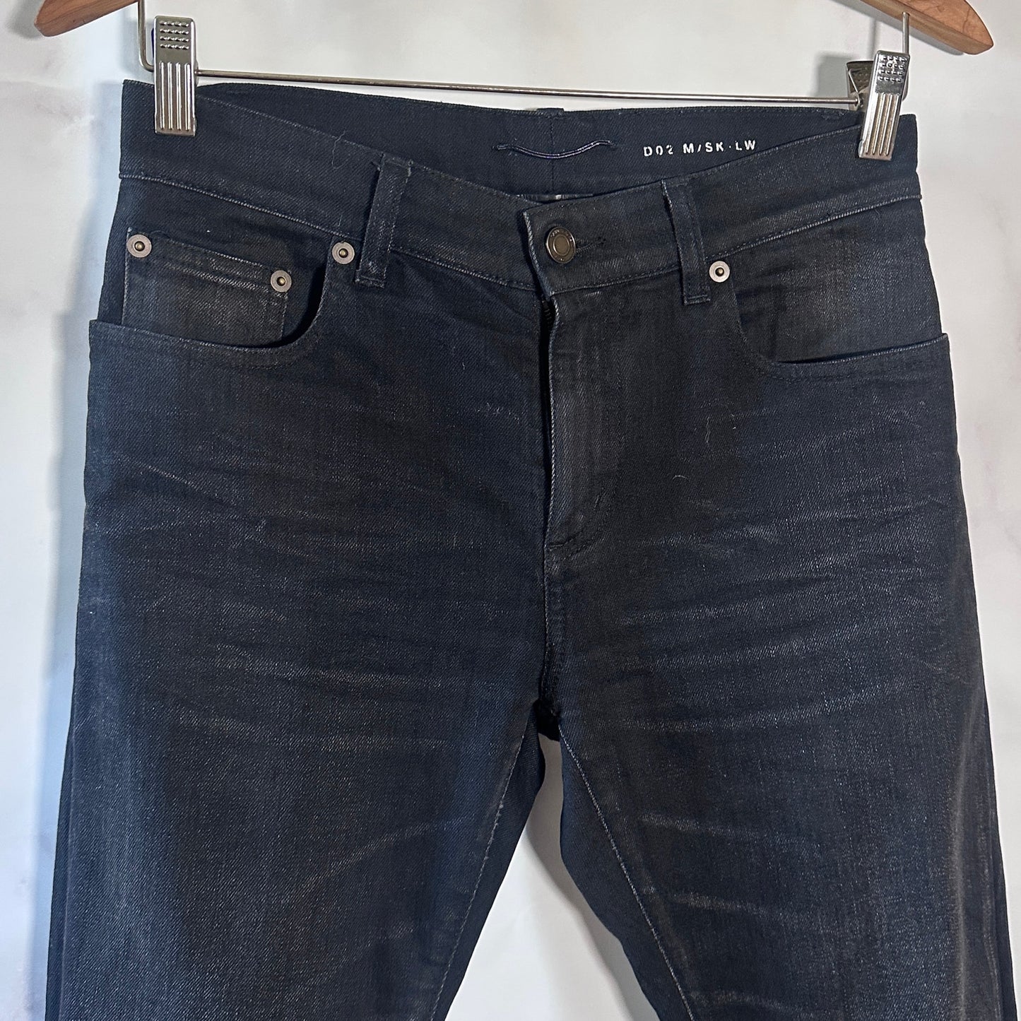 Saint Laurent Paris Hedi D02 M/SK LW Black Denim Jeans