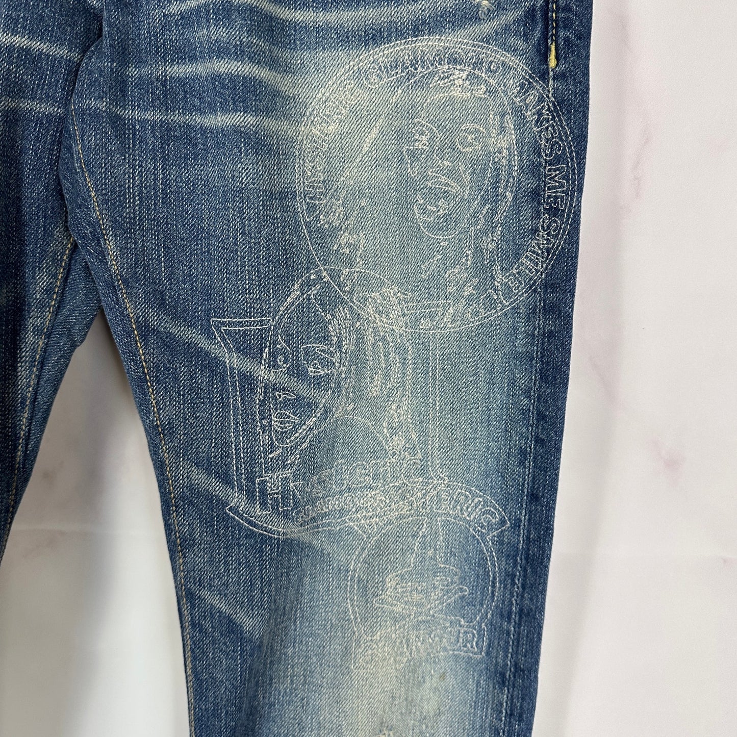 Hysteric Glamour Studded Embroidery Denim Jeans