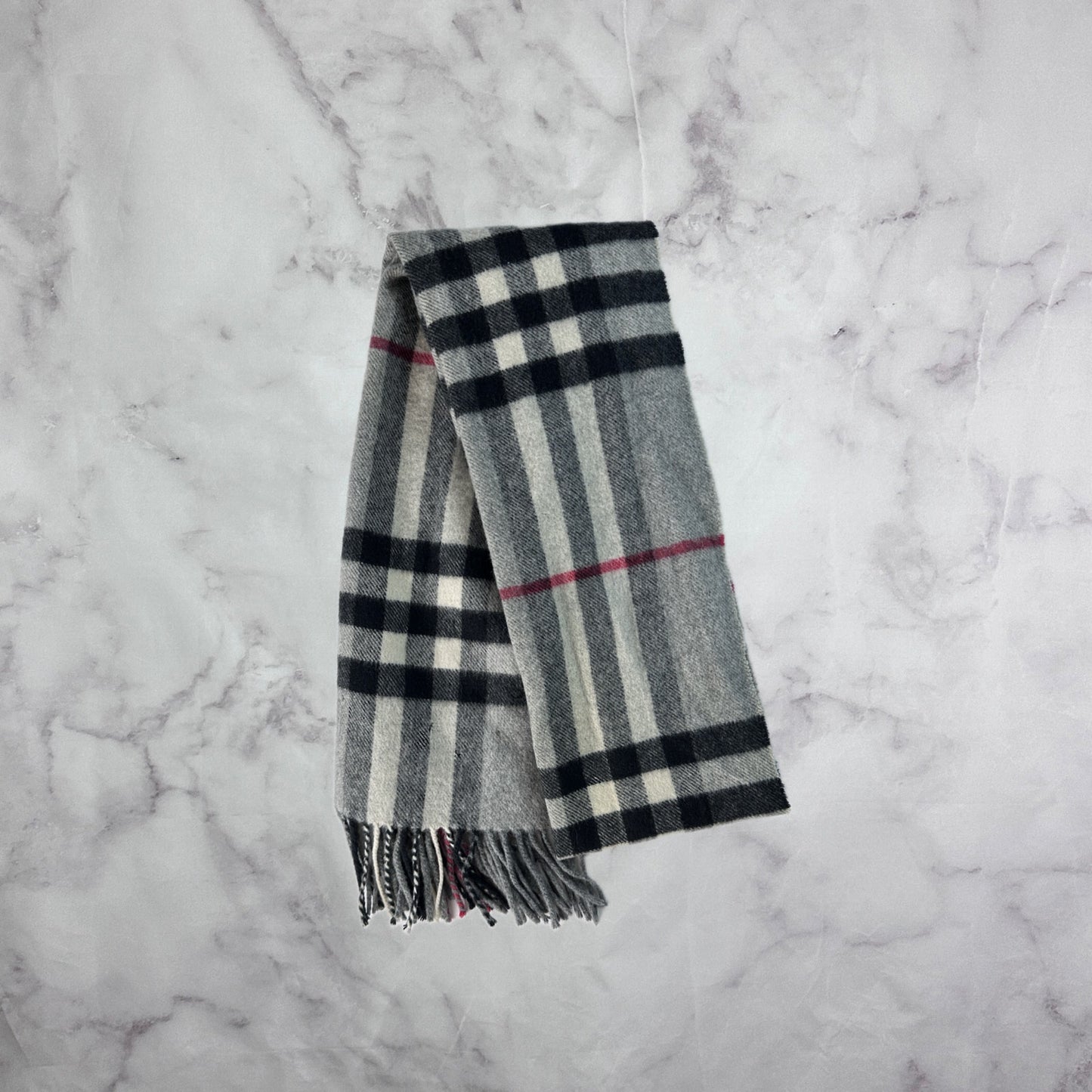 Burberry Nova Check Plaid Cashmere Scarf