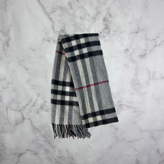 Burberry Nova Check Plaid Cashmere Scarf