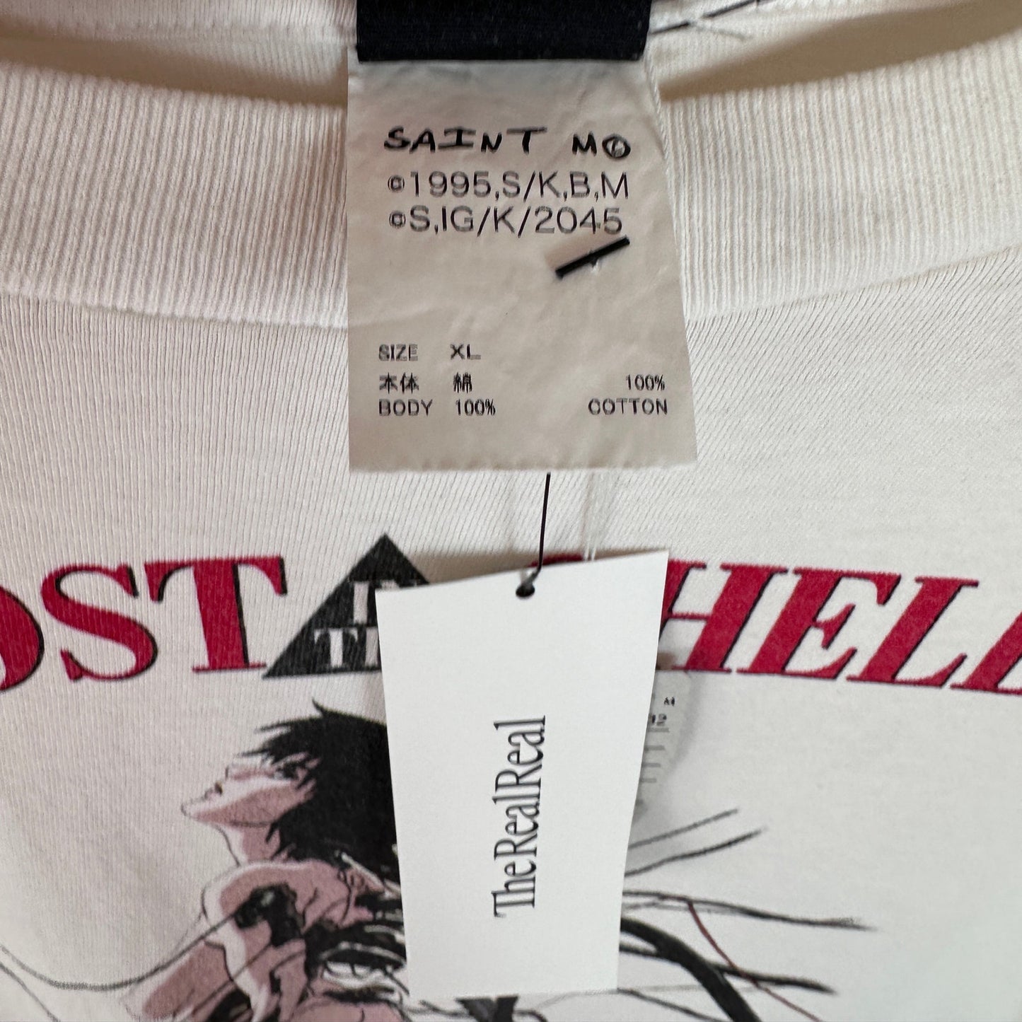 Saint Michael x Ghost in the Shell White Graphic Tee