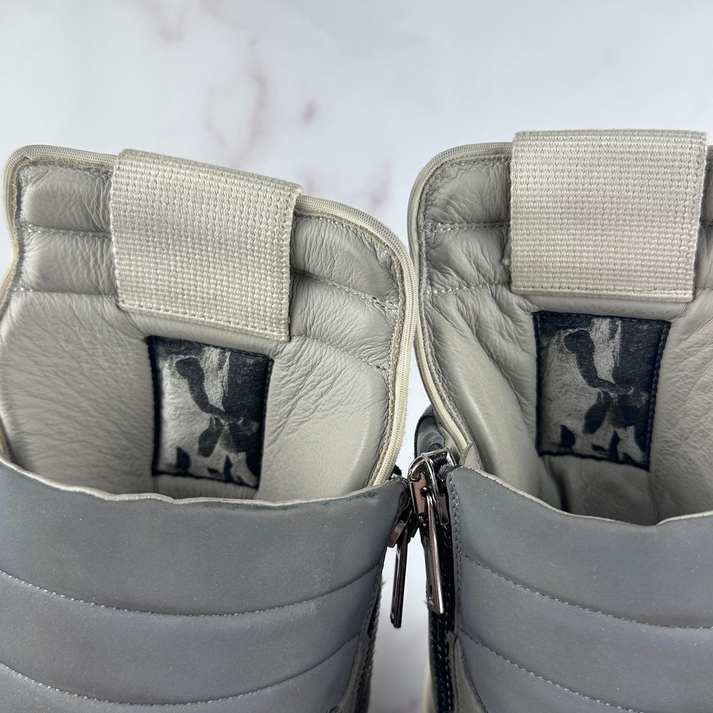 Rick Owens F/W22 Pearl Grey Reflective Geobasket