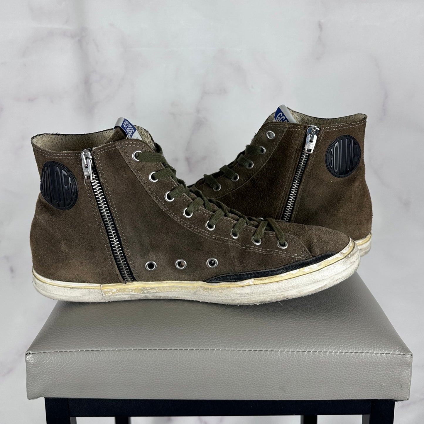 Golden Goose Francy Brown High Top Skate Sneaker