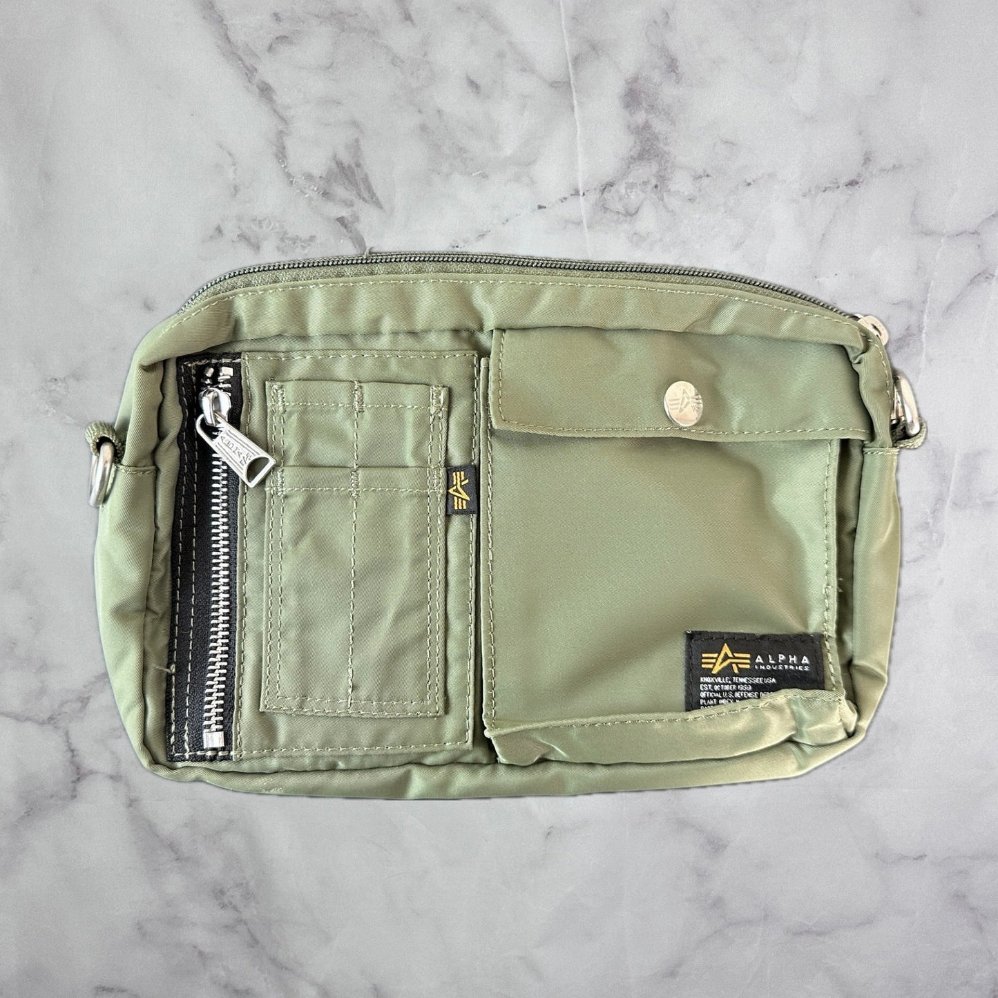 Alpha Industries Japan Green Crossbody MA-1 Bag