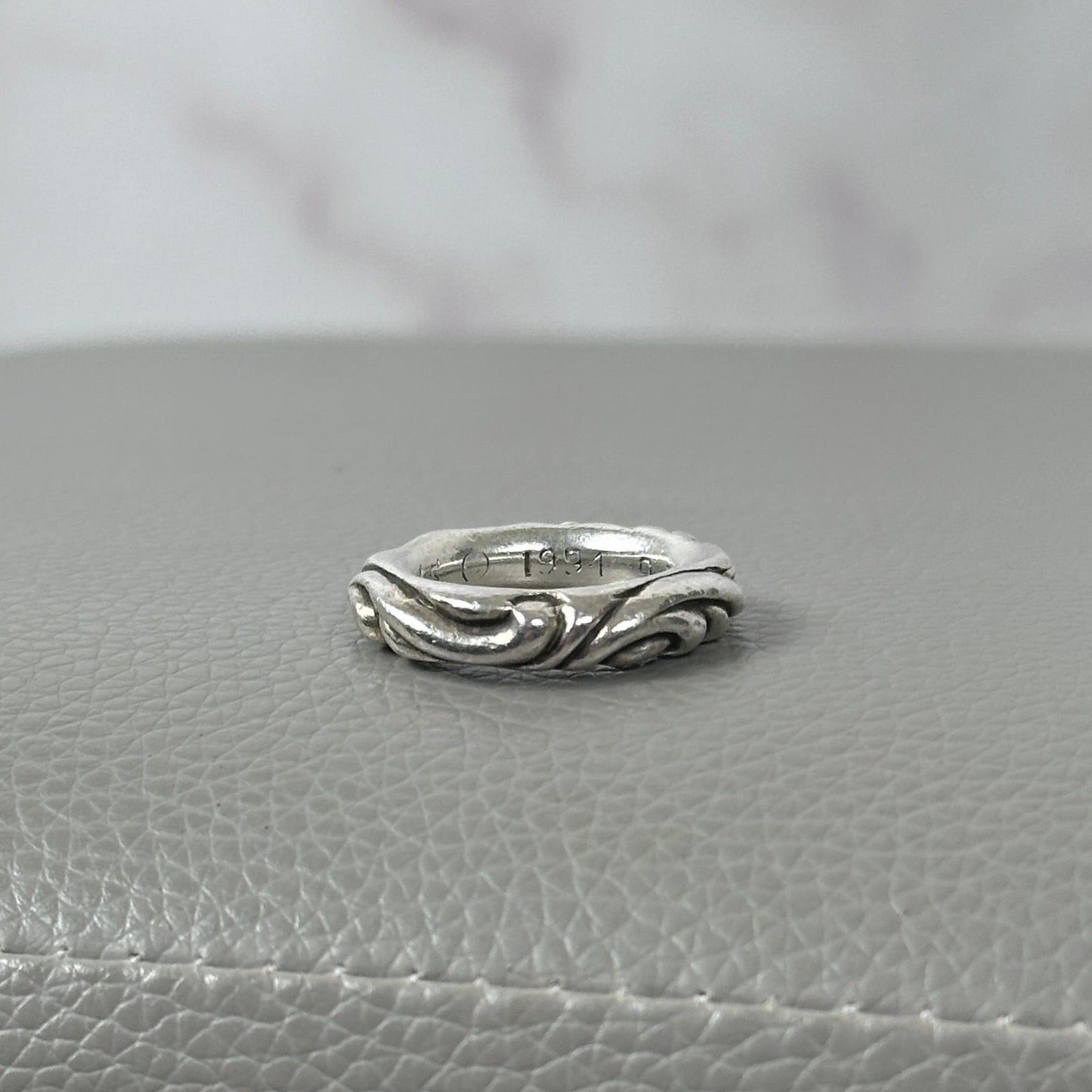 Chrome Hearts Silver Scroll Ring