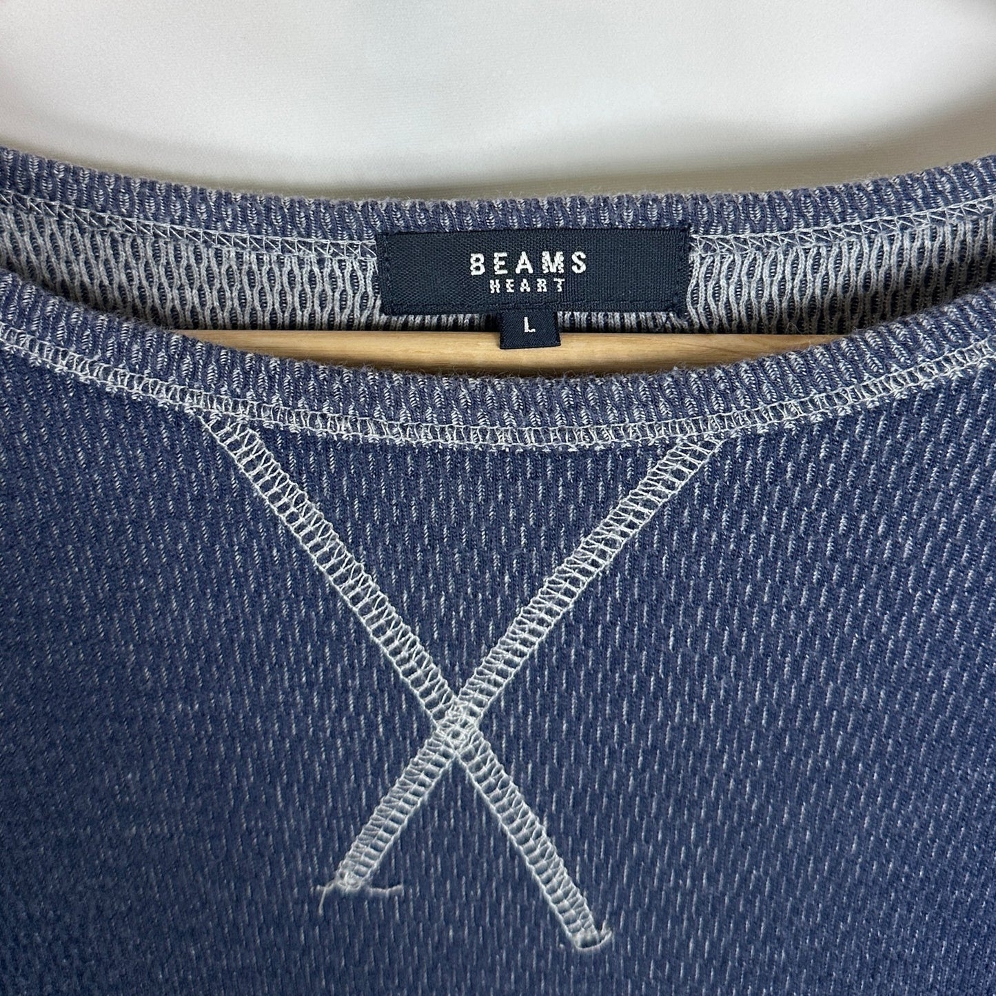 Beams Heart Navy Blue Crewneck Sweatshirt