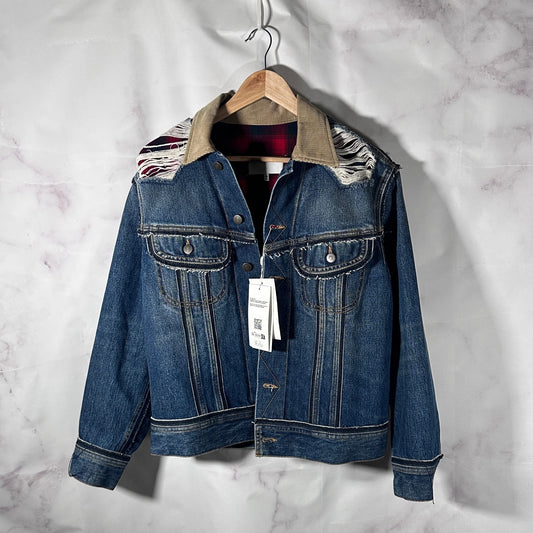 Maison Margiela x Pendleton Layered Distressed Denim Trucker Jacket