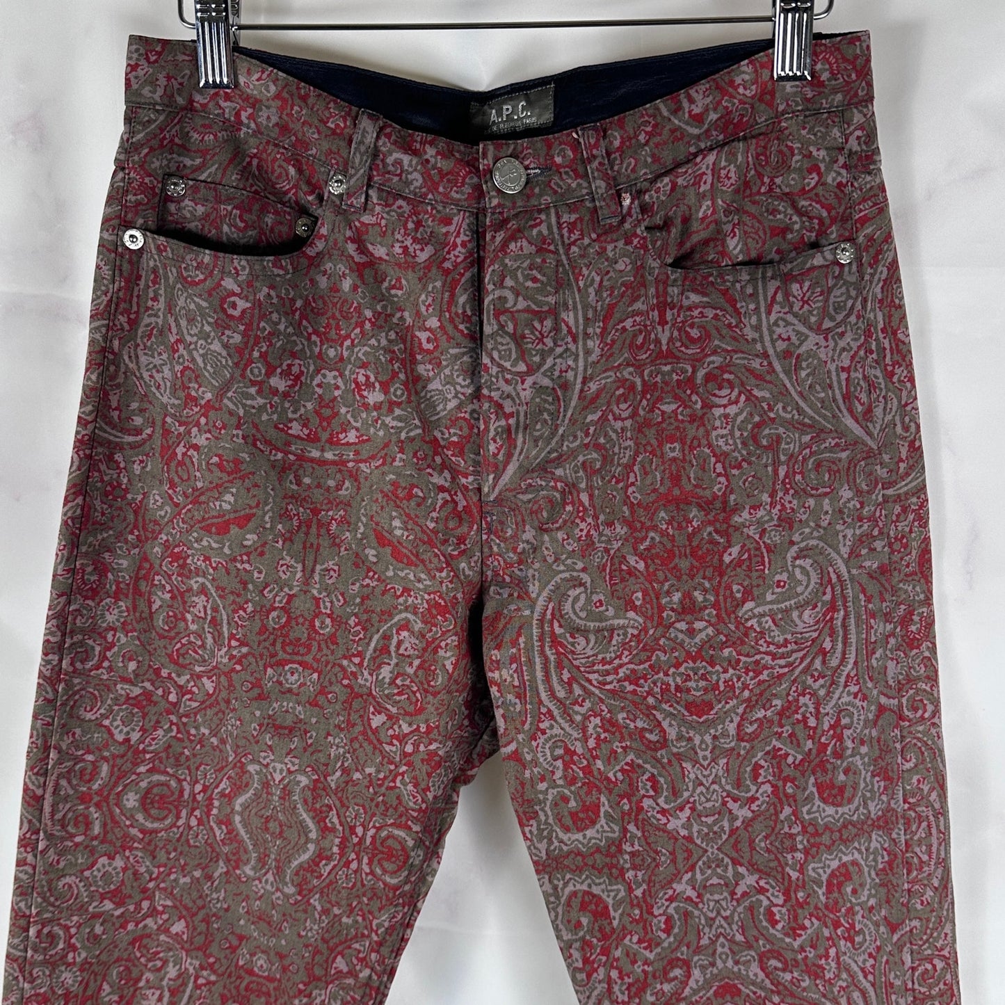 A.P.C. Waxed Paisley Rue de Fleurus Denim