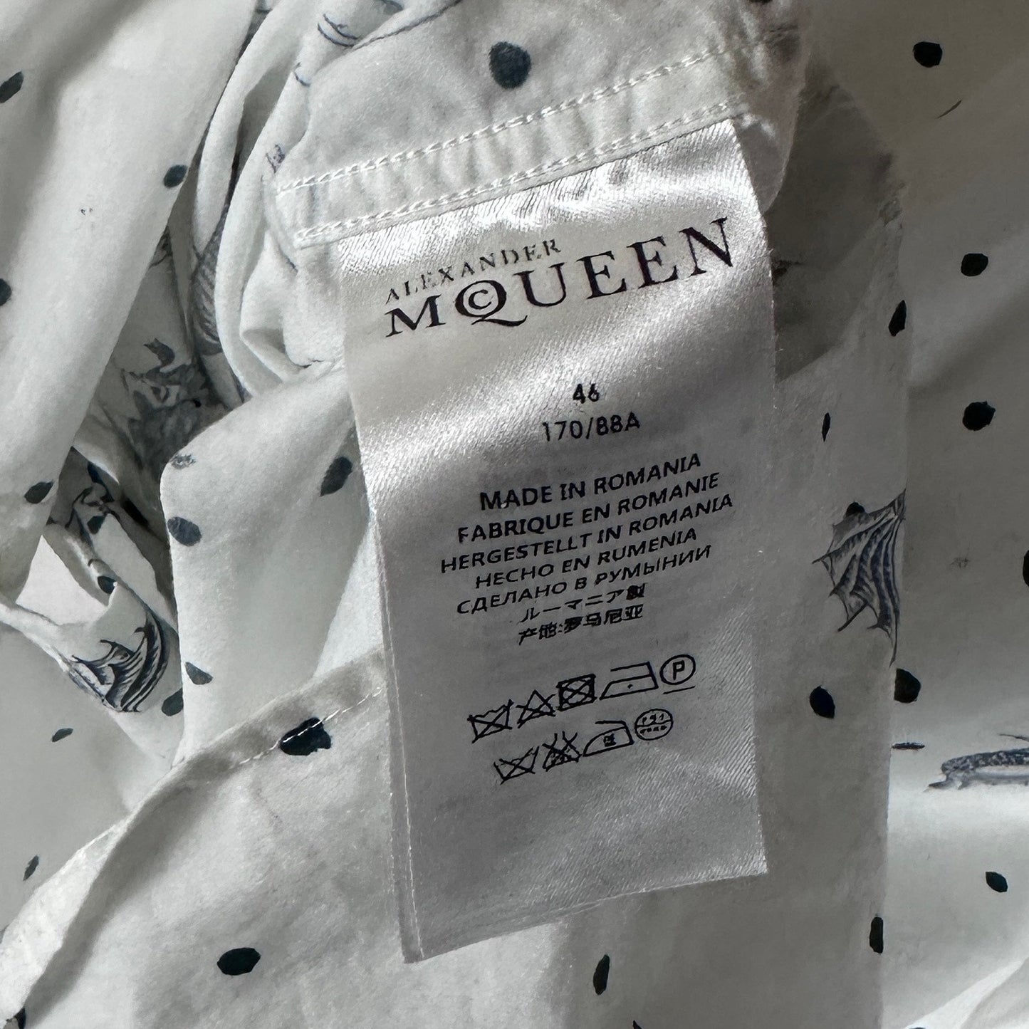 Alexander McQueen Lost At Sea Tattoo Button-Up Shirt