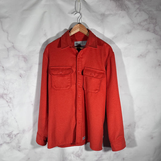 Dickies Construct Orange Fleece Button Up Shirt