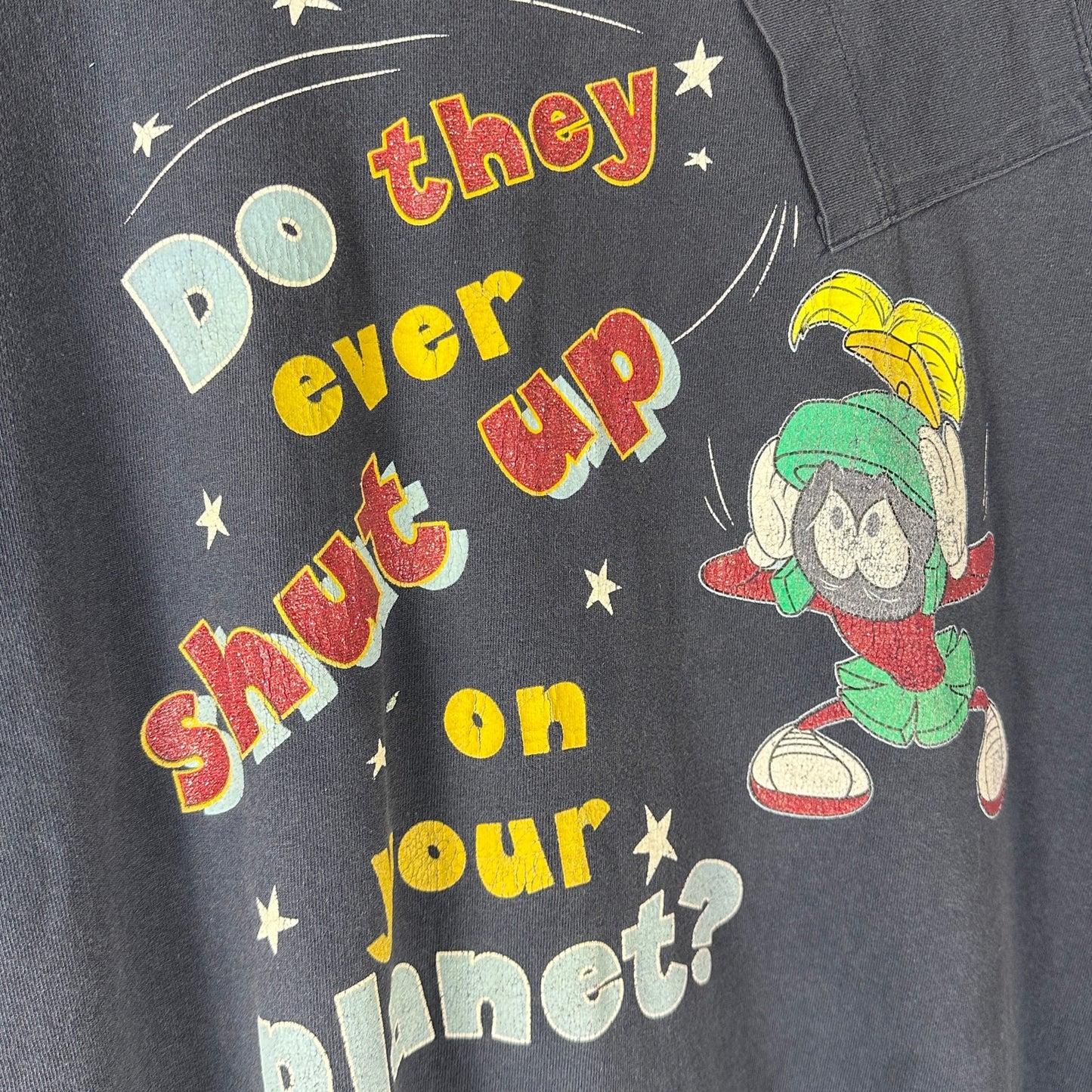 Vintage Looney Tunes Marvin Martian Graphic Print Tee