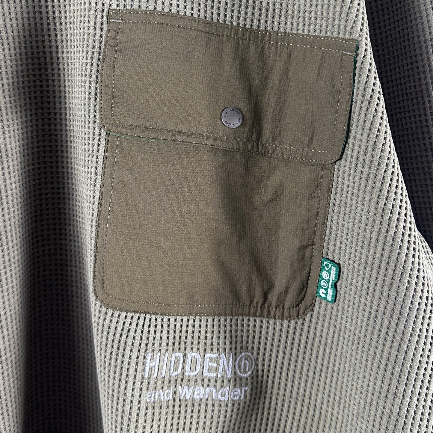 Hidden NY x And Wander Olive PE Waffle Thermal Longsleeve