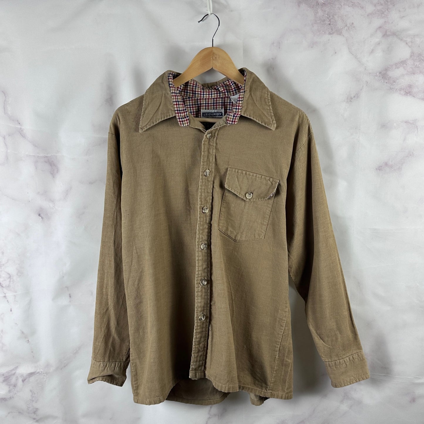 Vintage Leisuroy Tan Button-Up Shirt