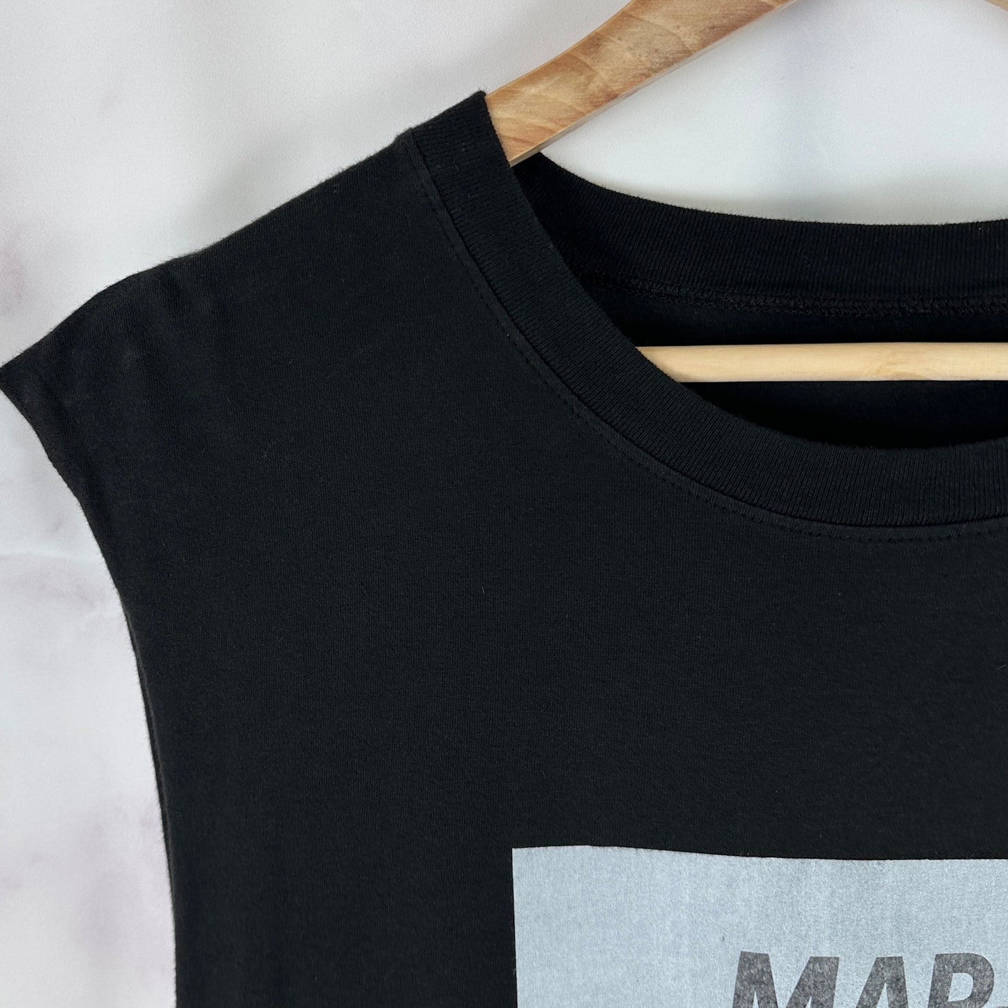 Maison Margiela Reference 10:14 Black Garment Dyed Sleeveless Tee