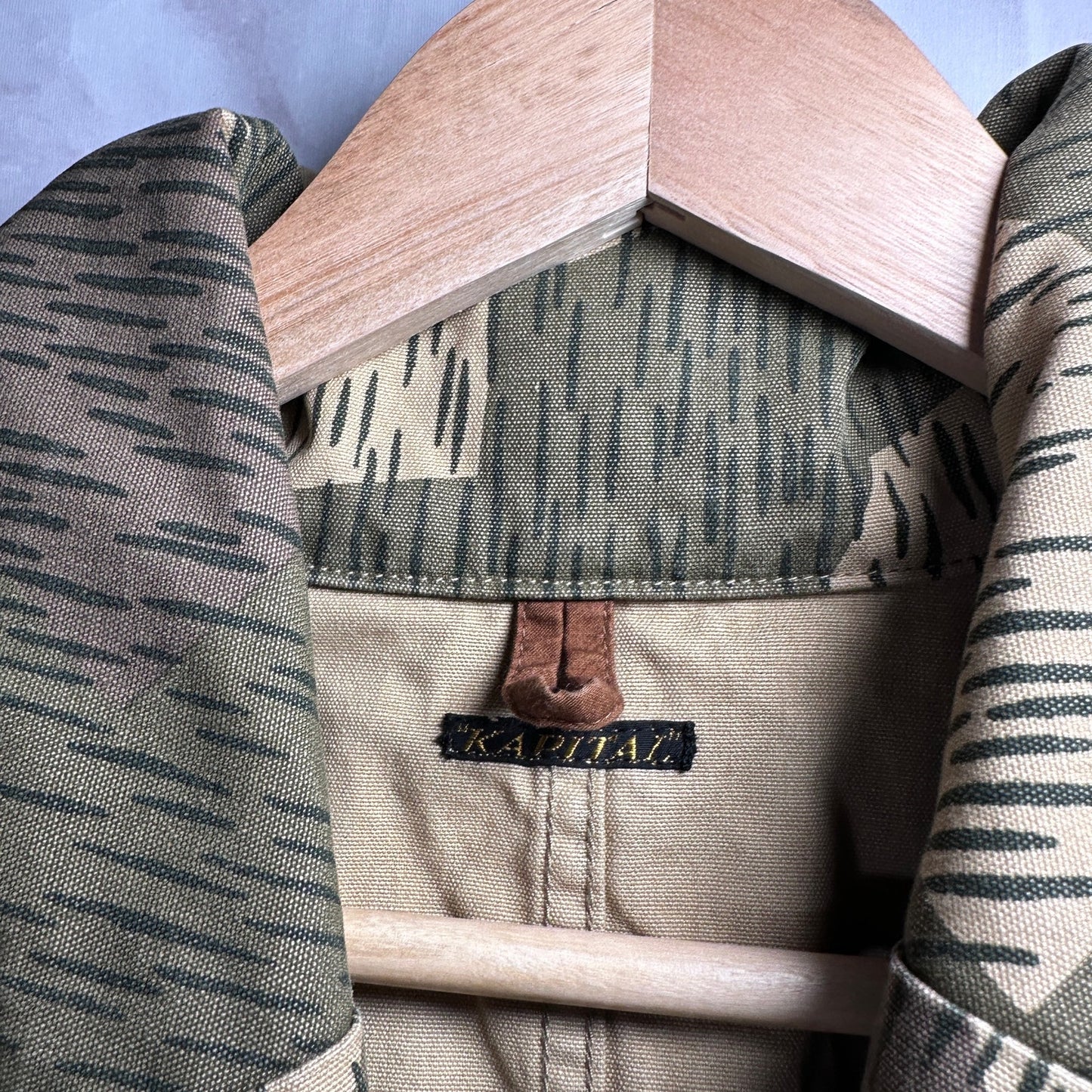 Kapital Military-Style Rain Camo Belted Parka