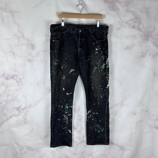 Vintage Levi’s 501 Black Painted Denim Jeans