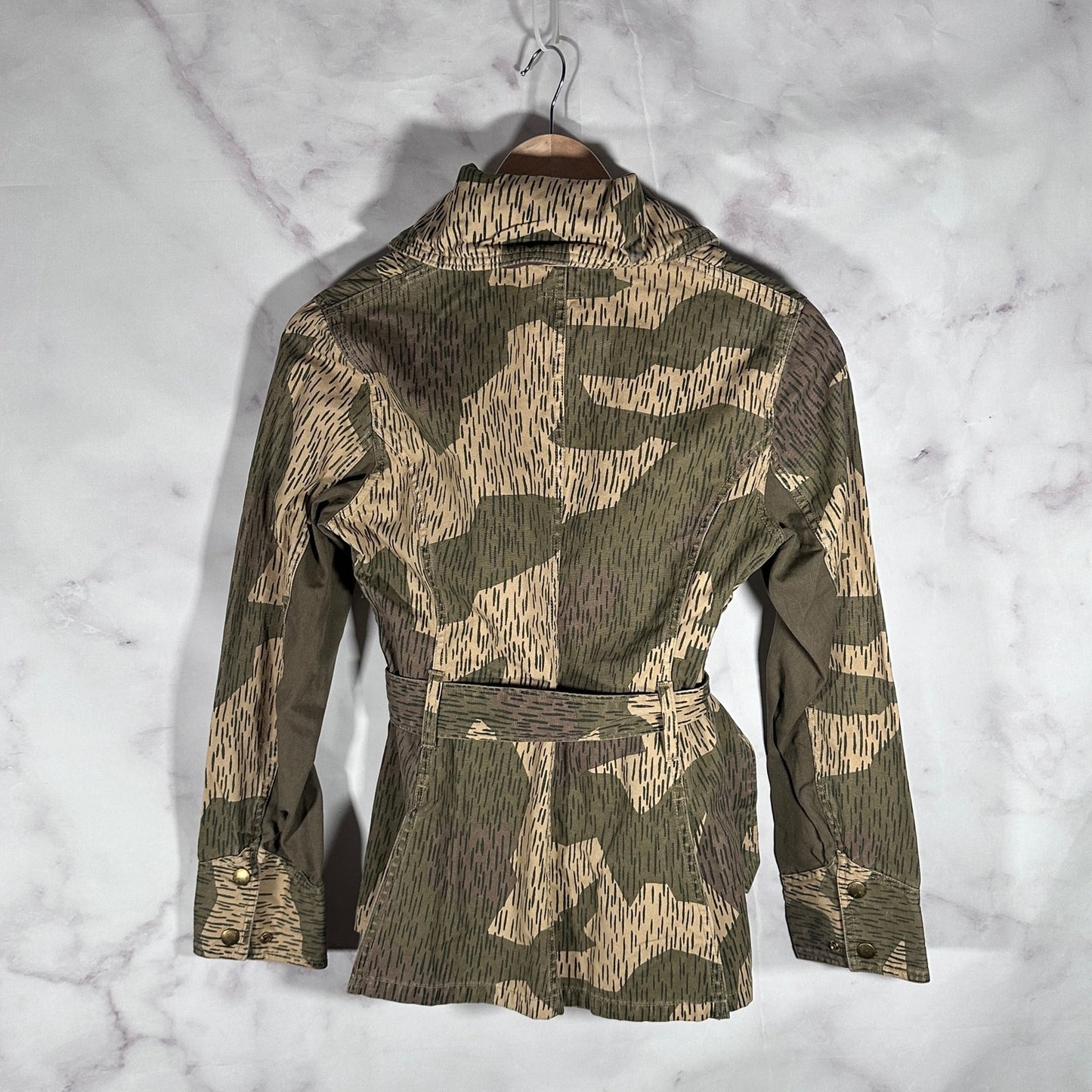 Kapital Military-Style Rain Camo Belted Parka