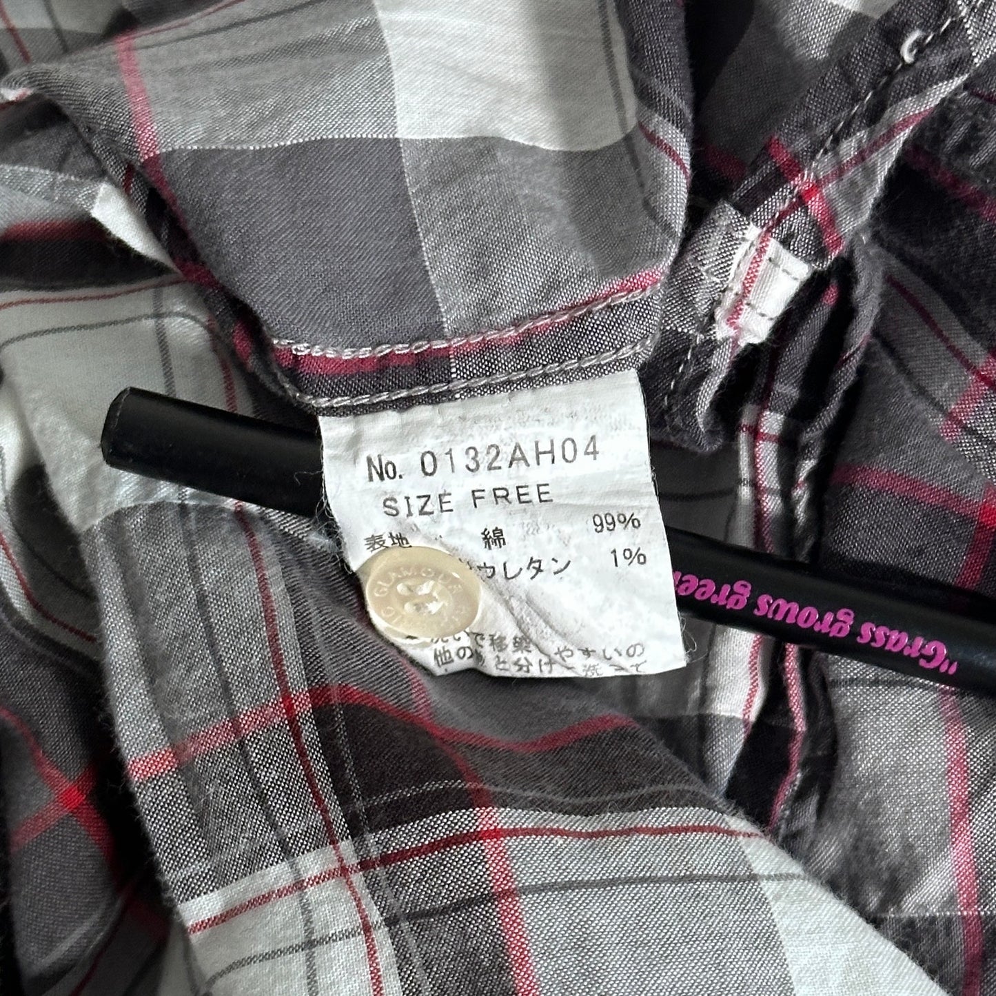 Hysteric Glamour Black/White Plaid Cherry Flannel