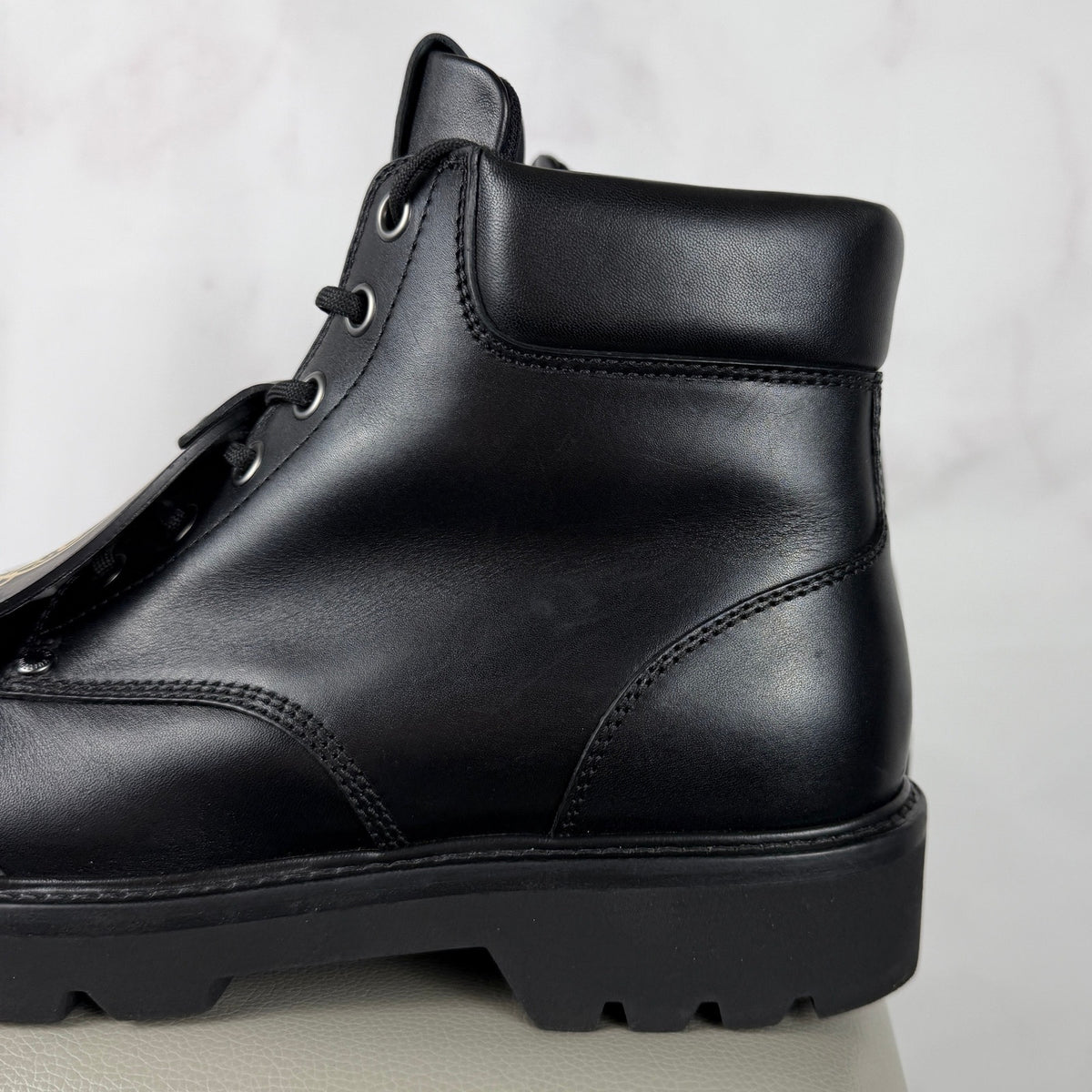 Louis Vuitton x Nigo Oberkampf LV Made Black Leather Ankle Boot