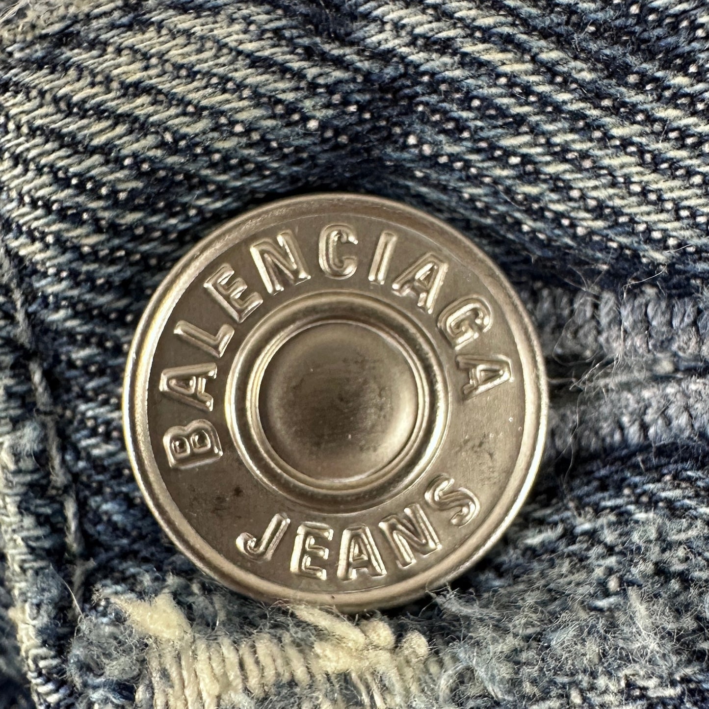 Balenciaga Baggy Distressed Blue Denim