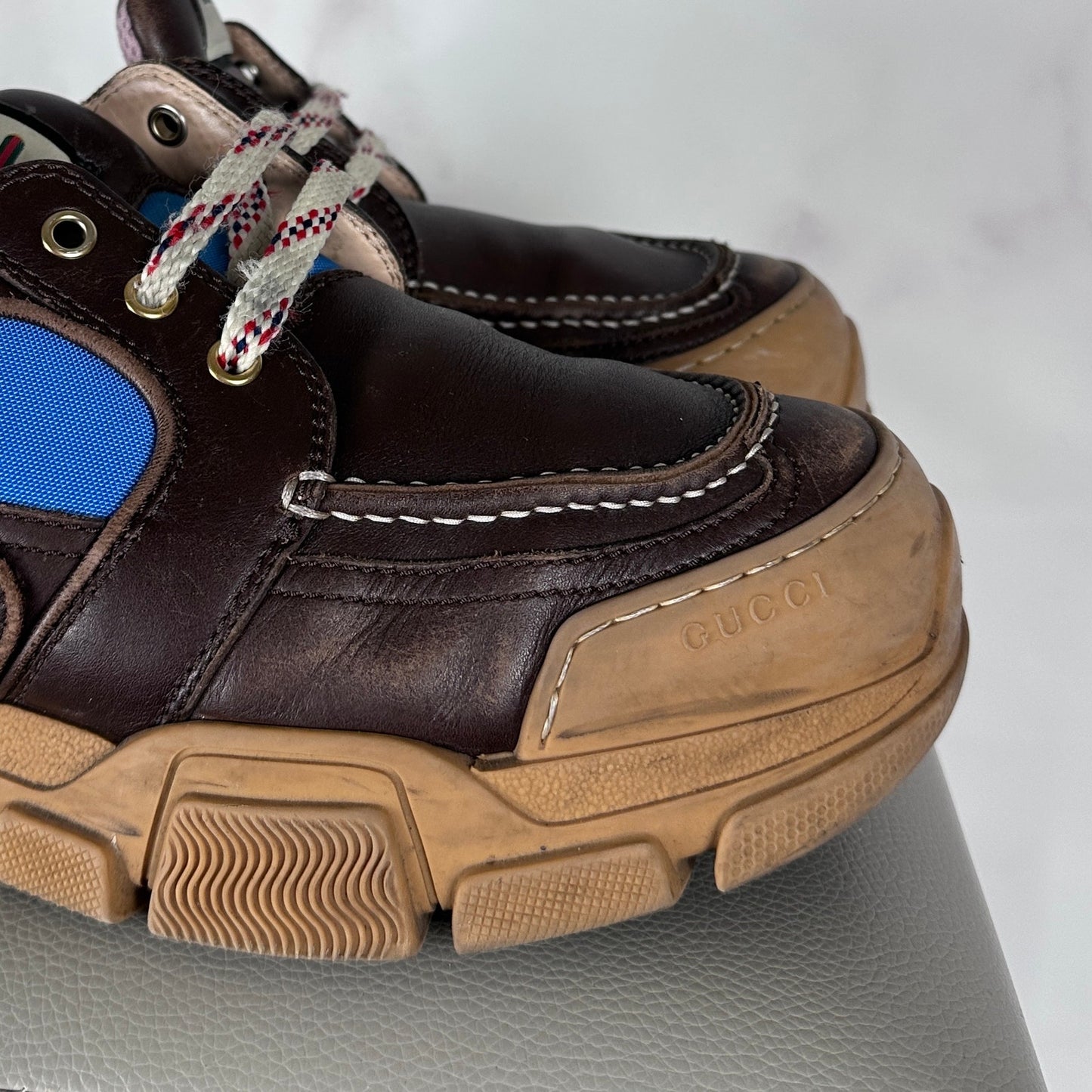 Gucci Boatrek Brown Leather Sneaker
