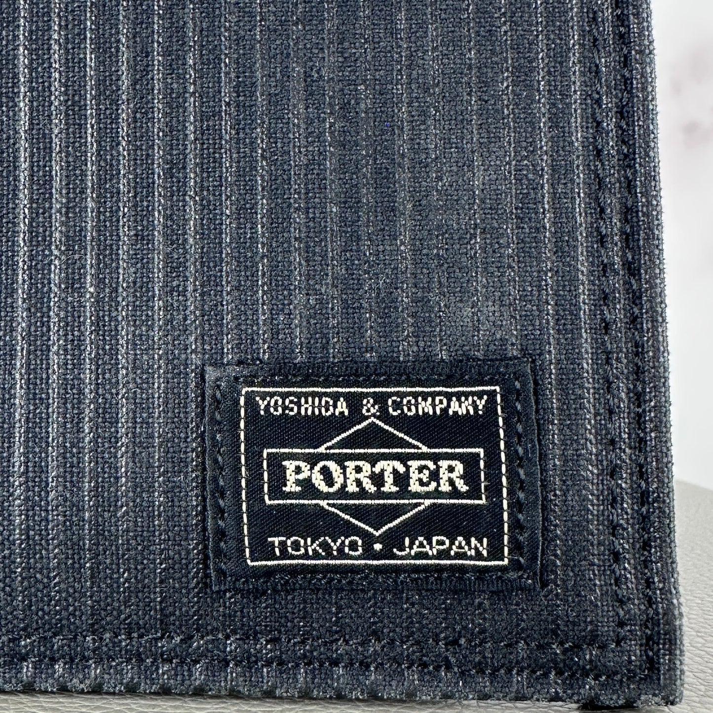 Porter Yoshida & Co. Striped Canvas Bifold Wallet