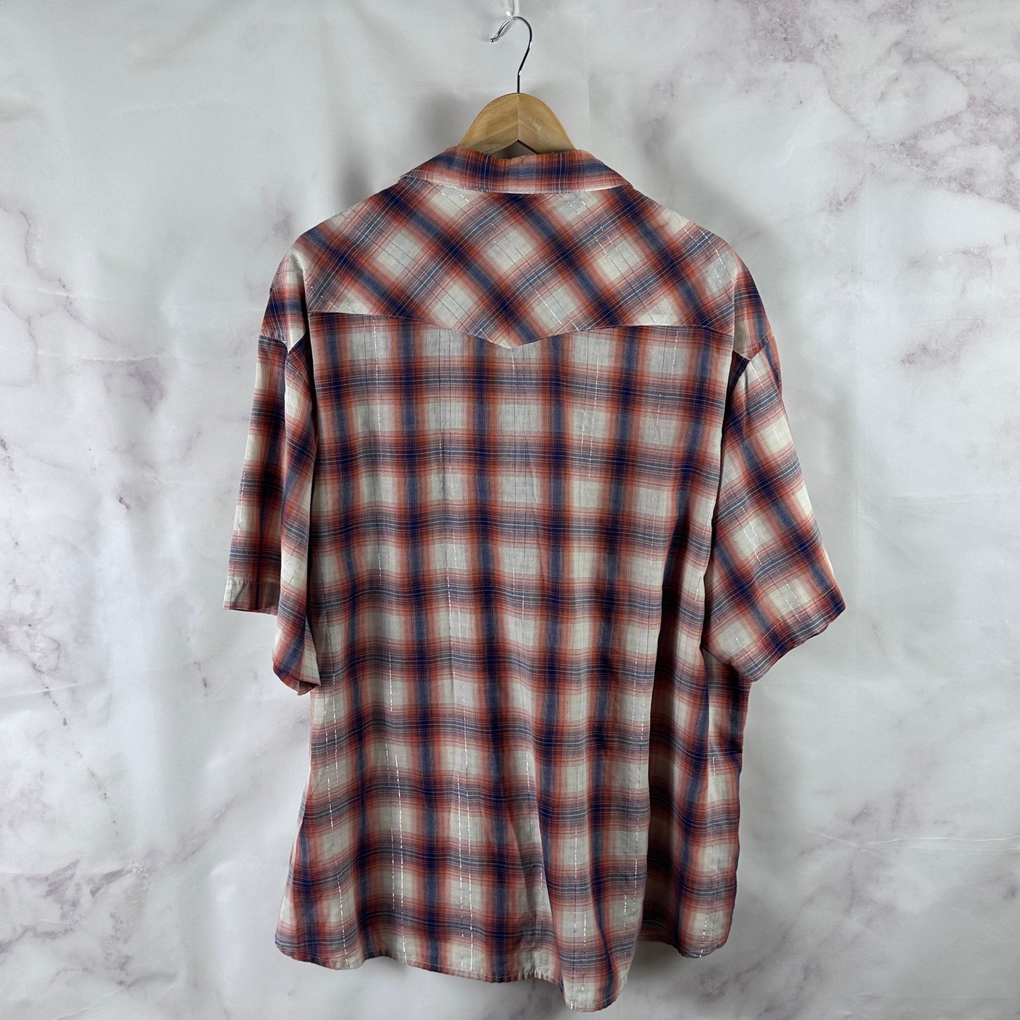 Vintage Rustler Western Plaid Pearl Snap Shirt