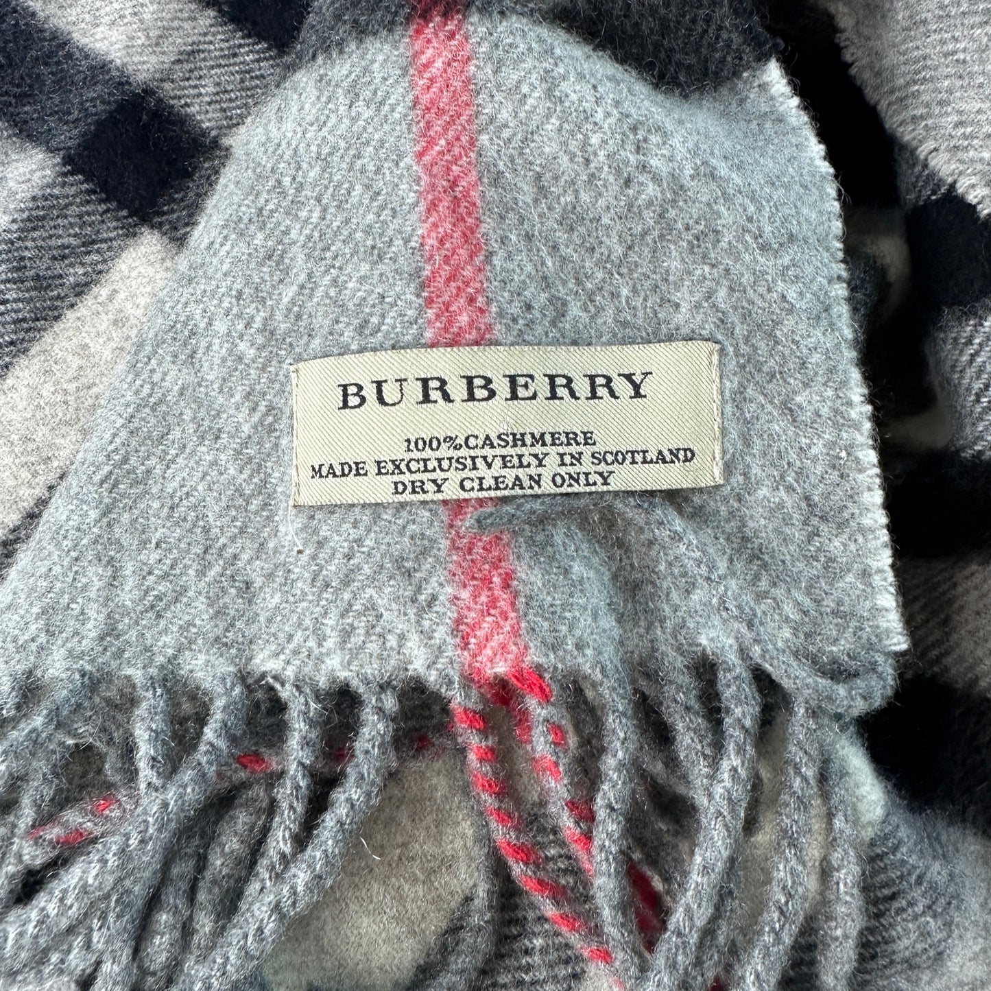 Burberry Nova Check Plaid Cashmere Scarf
