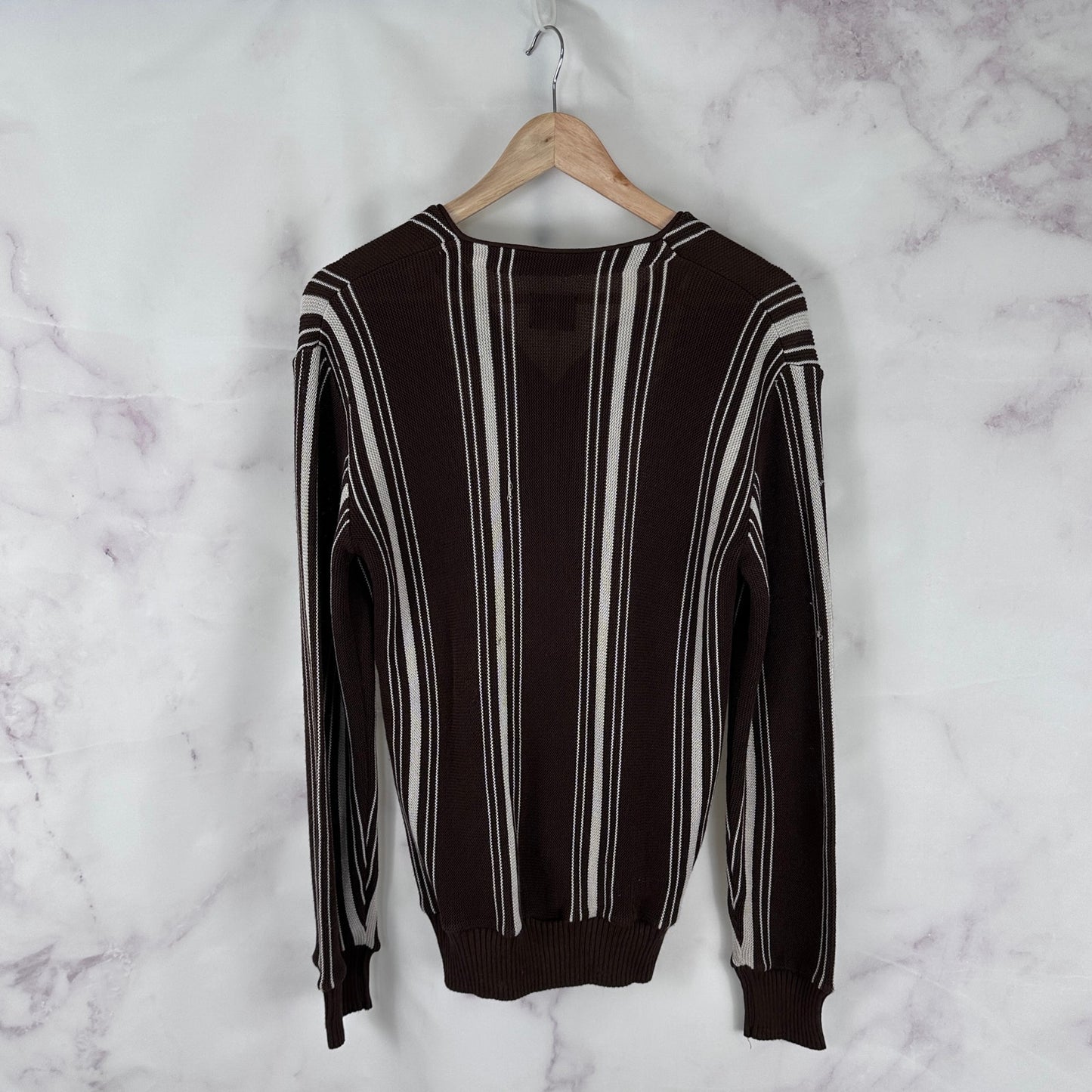 Needles Brown/White Striped Cardigan