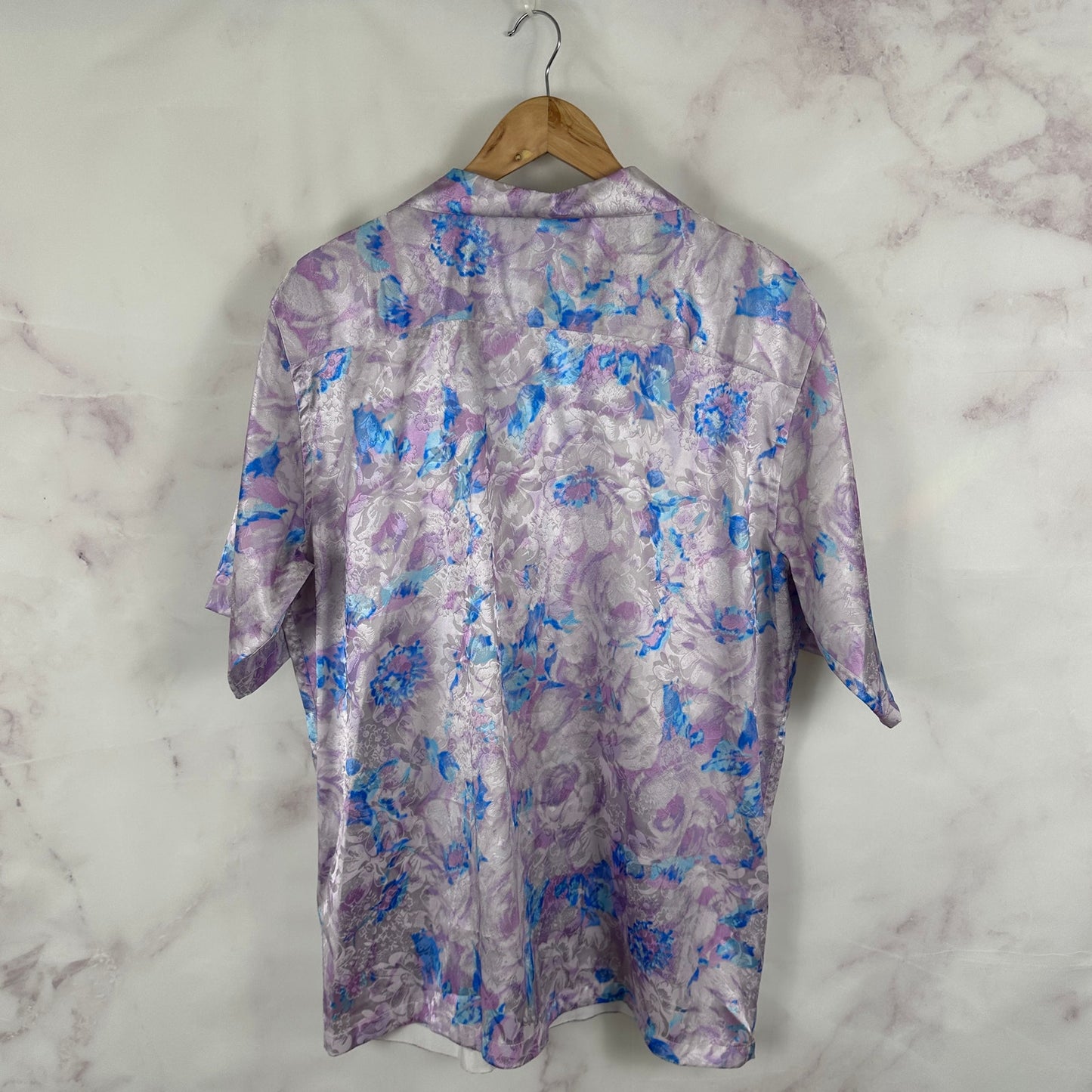 Martine Rose Oversized Lilac Floral Vacation Shirt