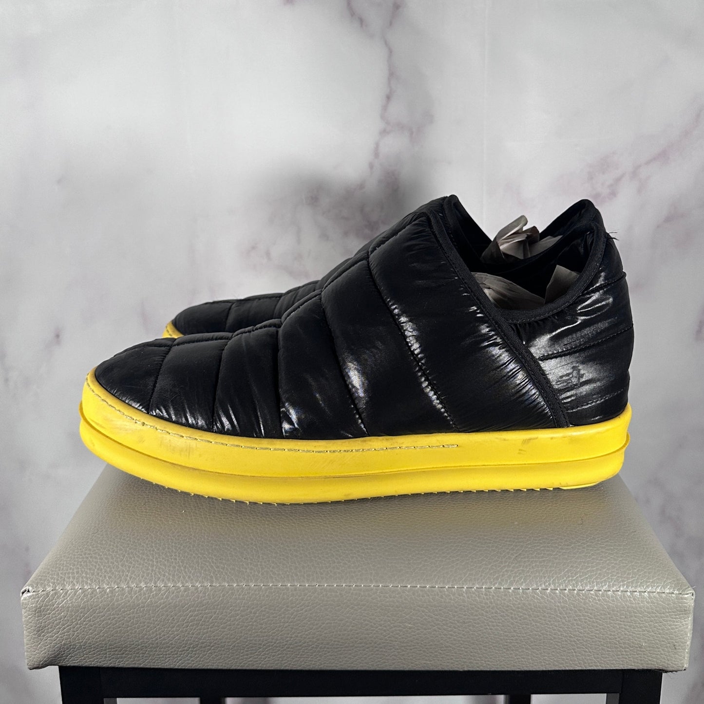 Rick Owens DRKSHDW Black Puffer Slip Ramone