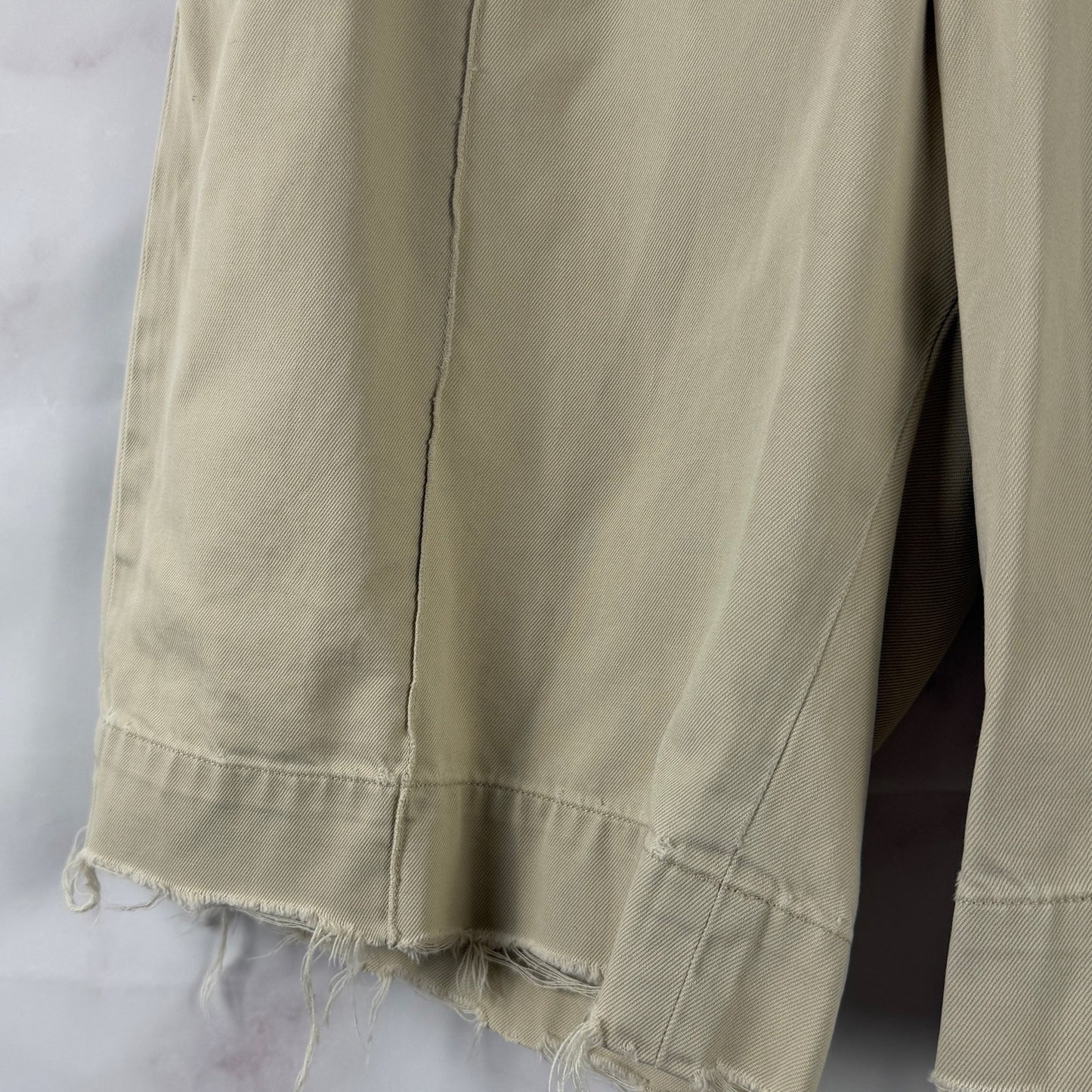 RRL Distressed Military Khaki Chino Shorts