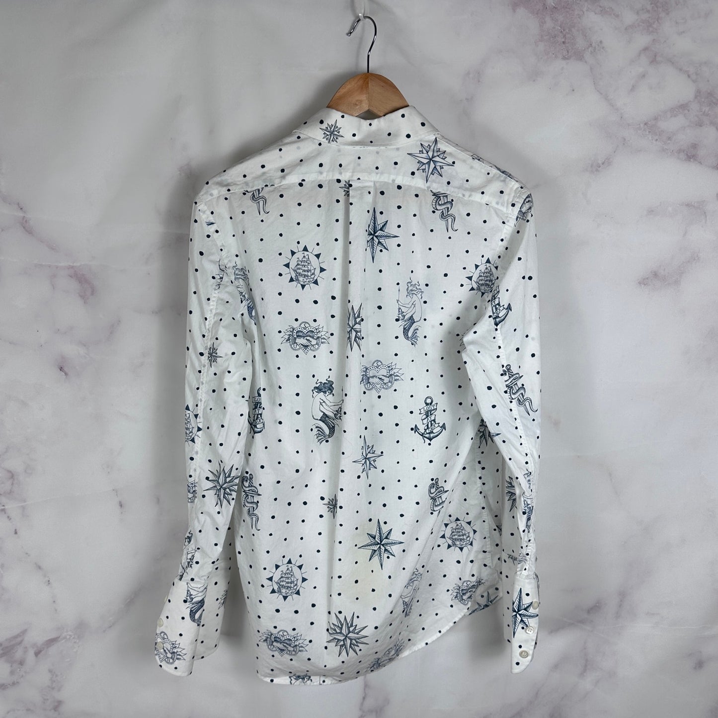 Alexander McQueen Lost At Sea Tattoo Button-Up Shirt