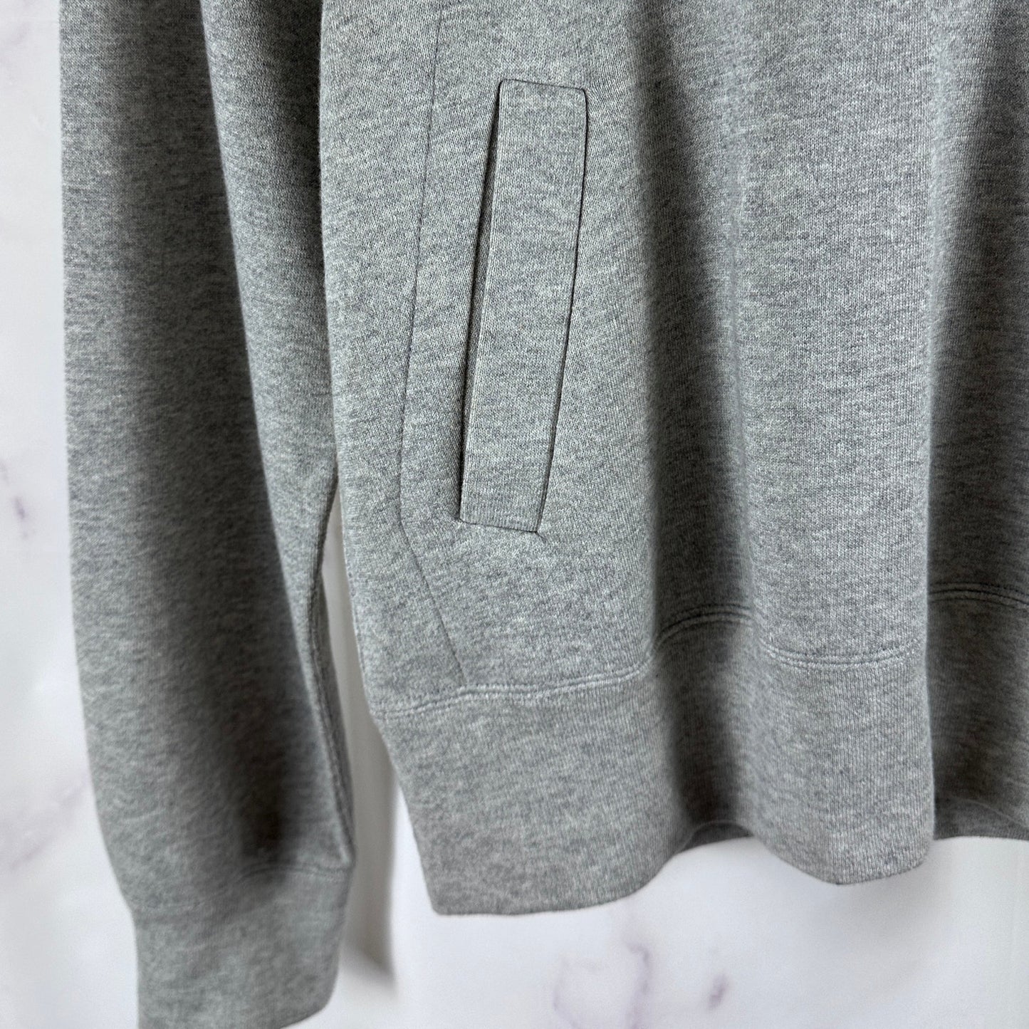 CDG PLAY Heather Grey Heart Logo Hoodie