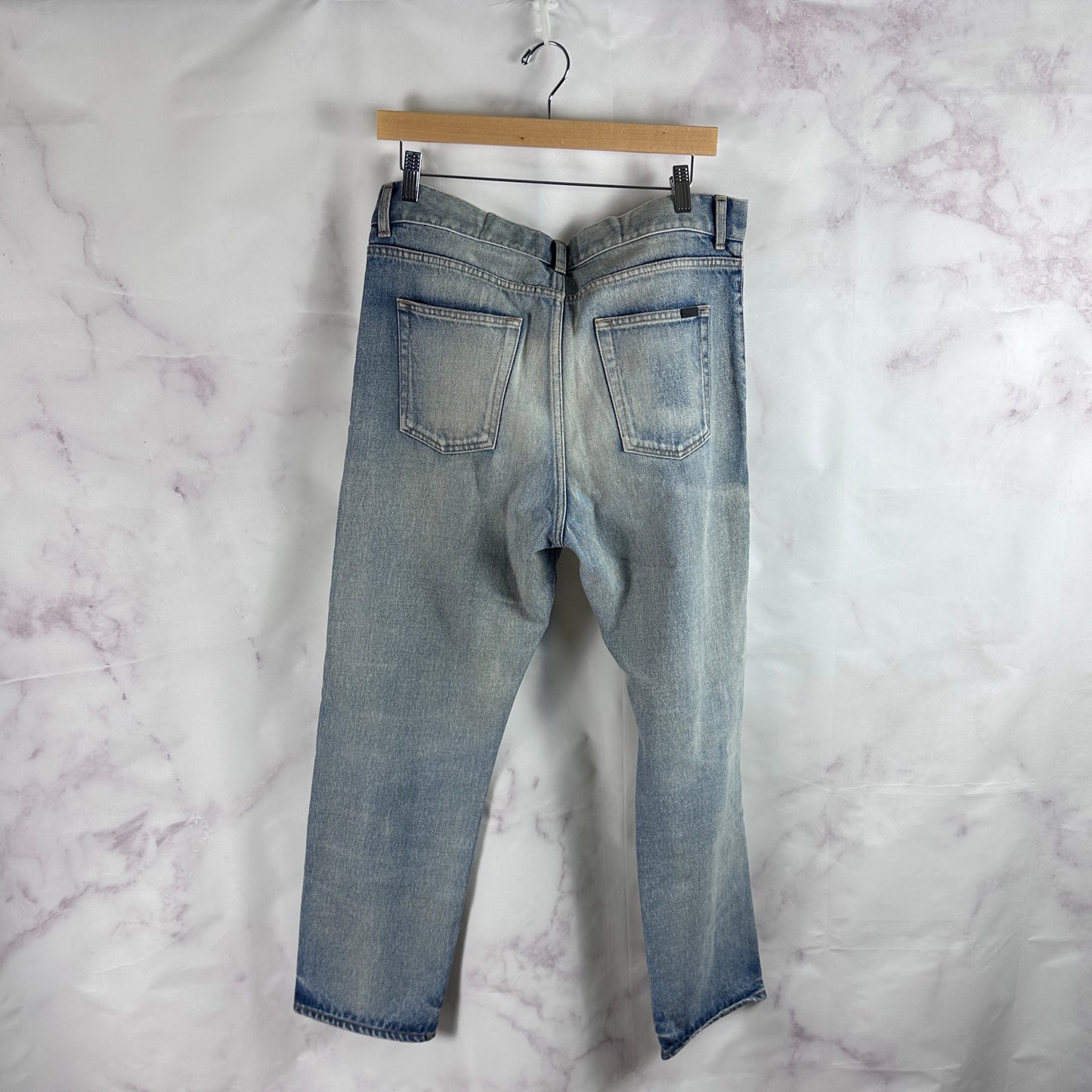 Saint Laurent Paris D23 Straight Destroyed Denim