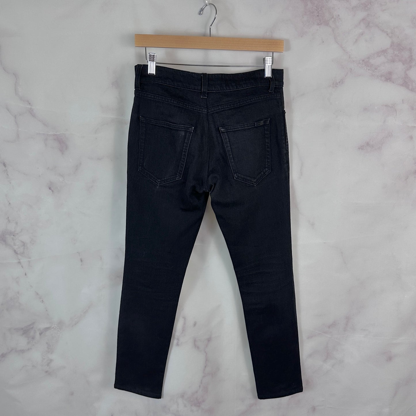 Saint Laurent Paris Black D02 Skinny Low Waist Denim