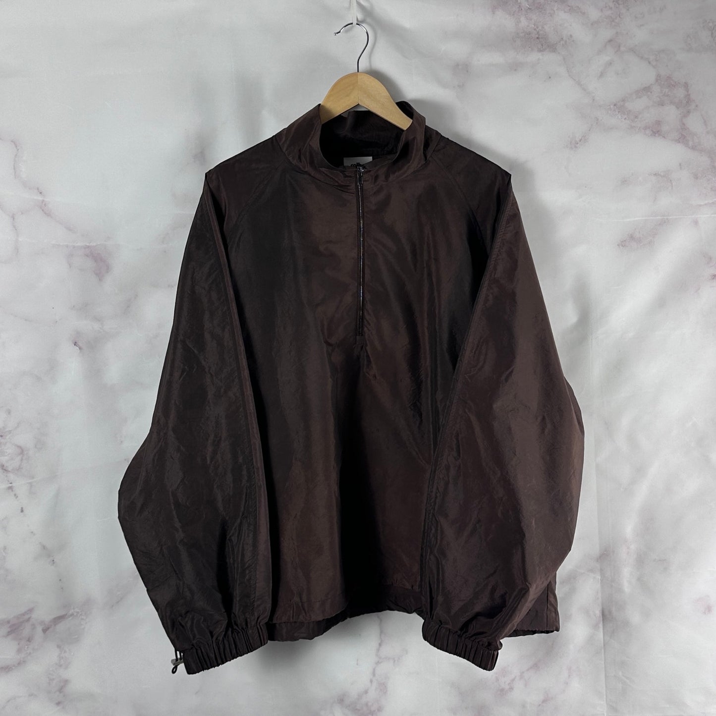 Colbo NYC Washed Burgundy Half Zip Raglan Parka
