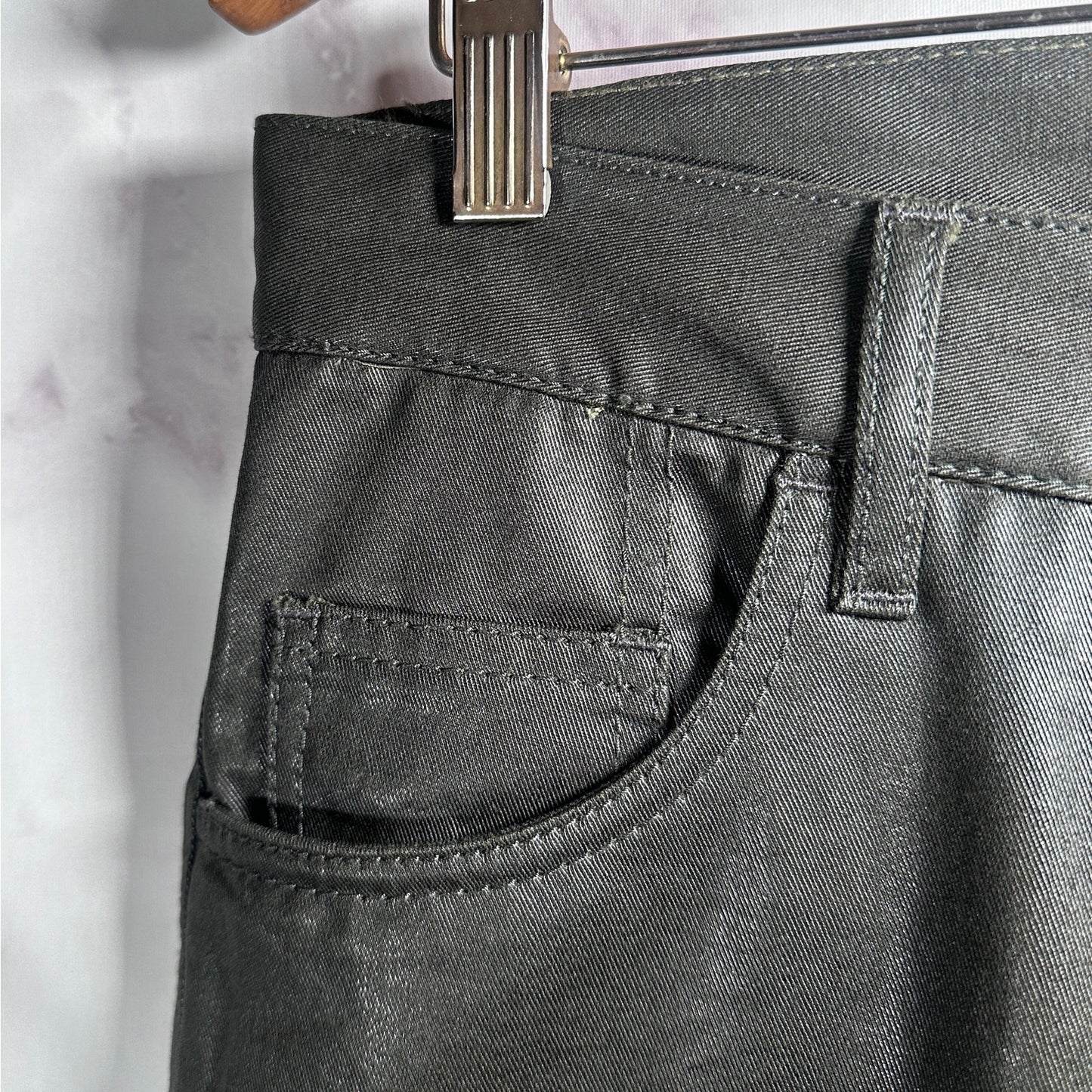Jil Sander Forest Green Waxed Pants
