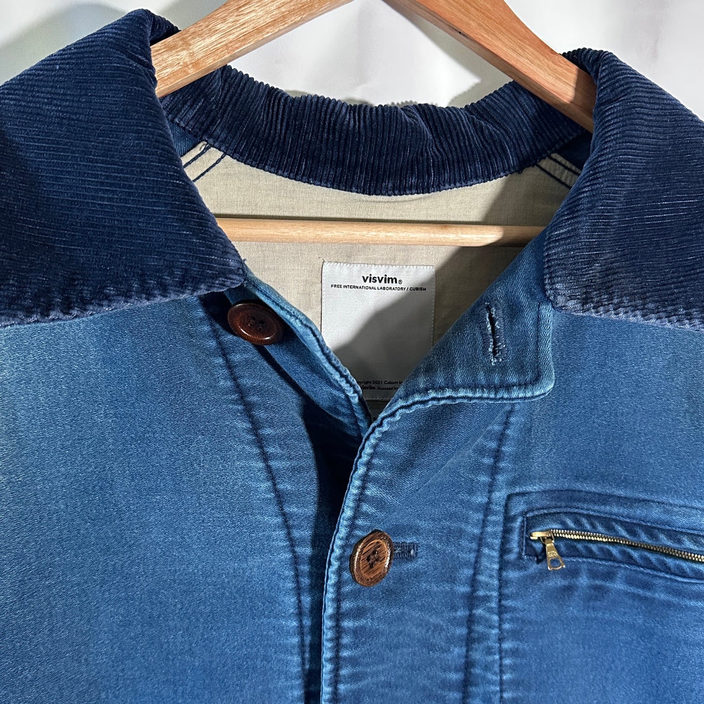 Visvim F/W13 Minie Indigo DMGD Moleskin Hunting Jacket