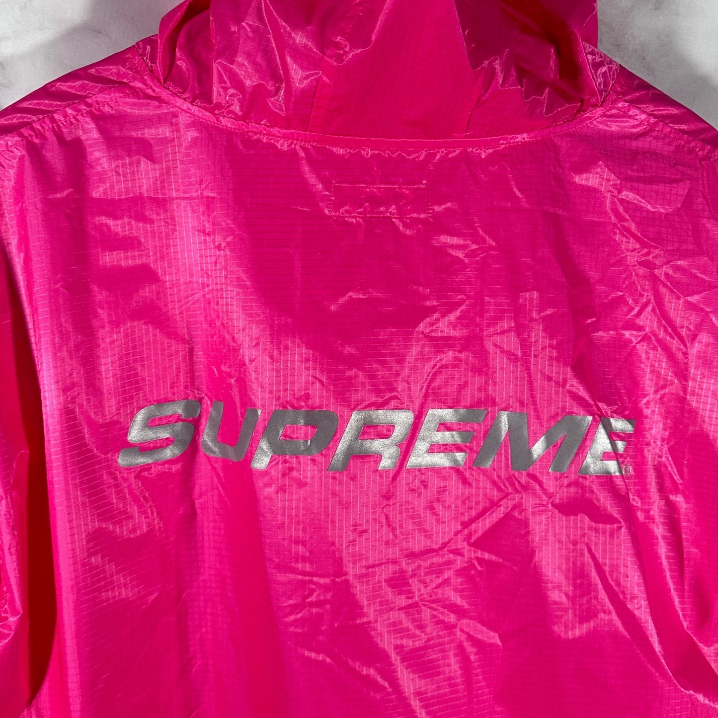 Supreme F/W17 Pink Packable Ripstop Pullover & Bag
