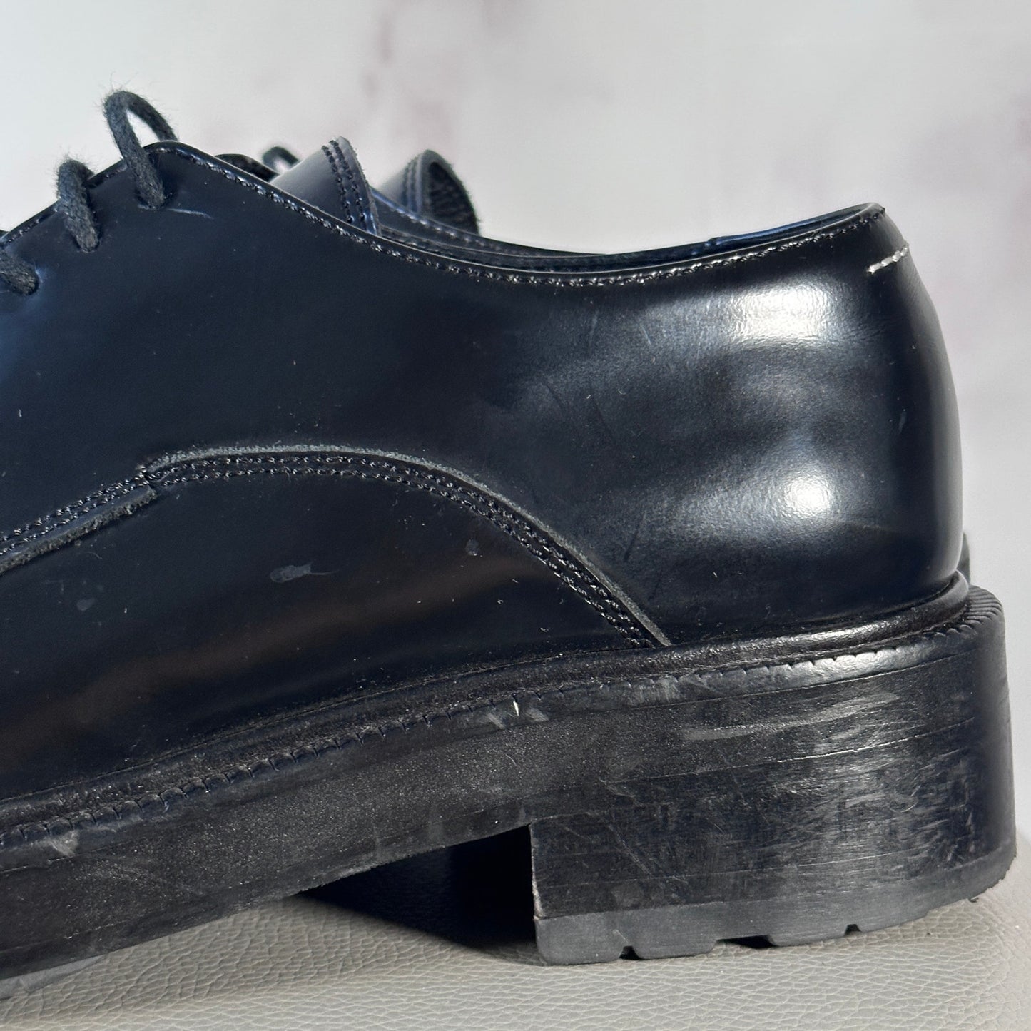 Maison Margiela MM6 Black Leather Derby