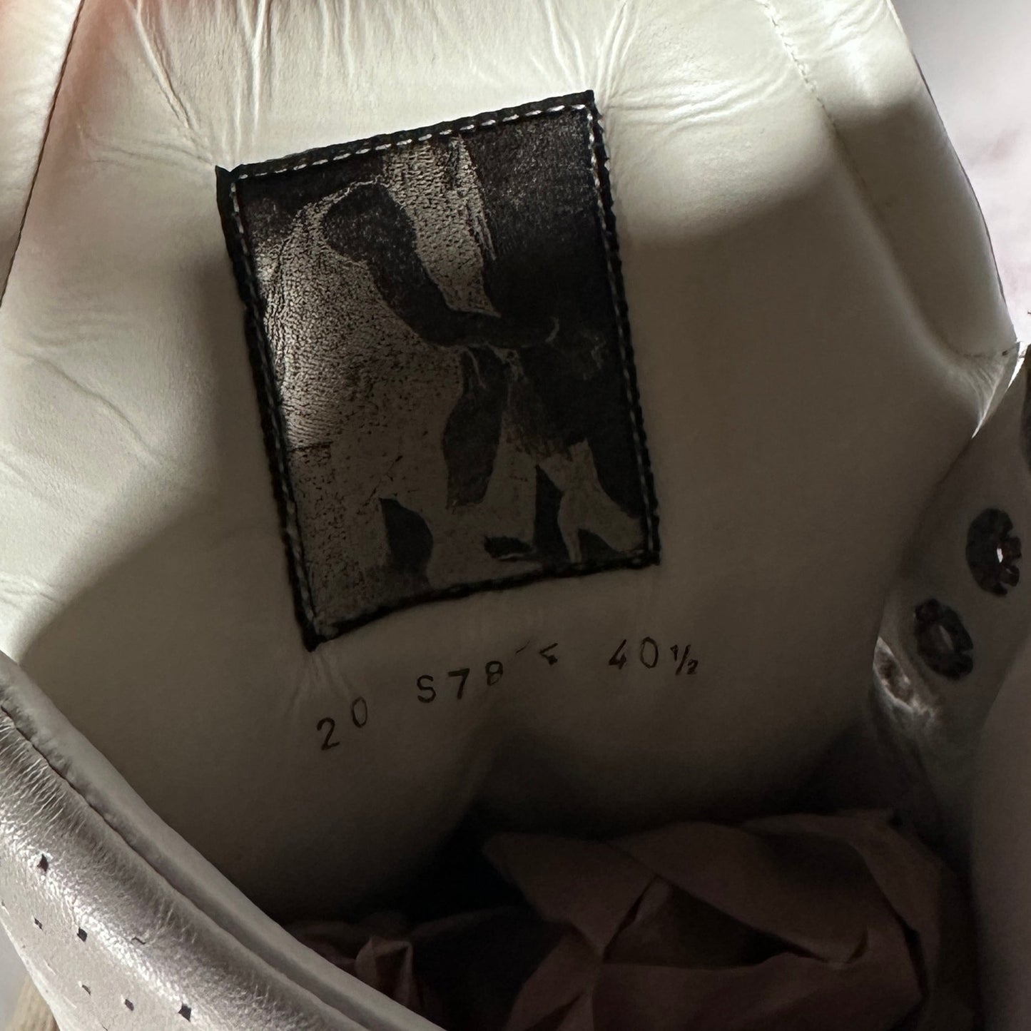 Rick Owens S/S21 Tecuatl White Bozo Hiking Boots