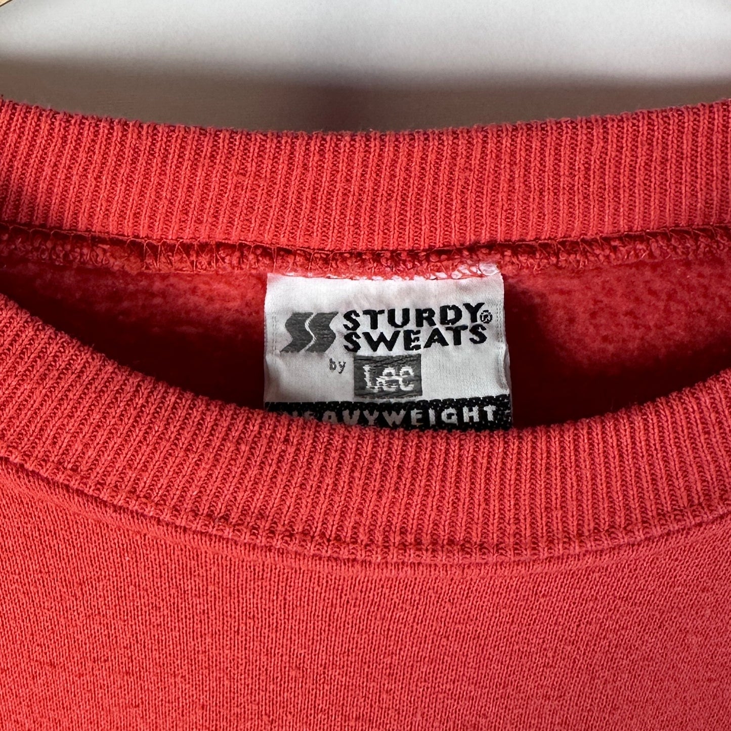 Vintage 90s Lee Heavyweight Orange Crewneck Sweatshirt