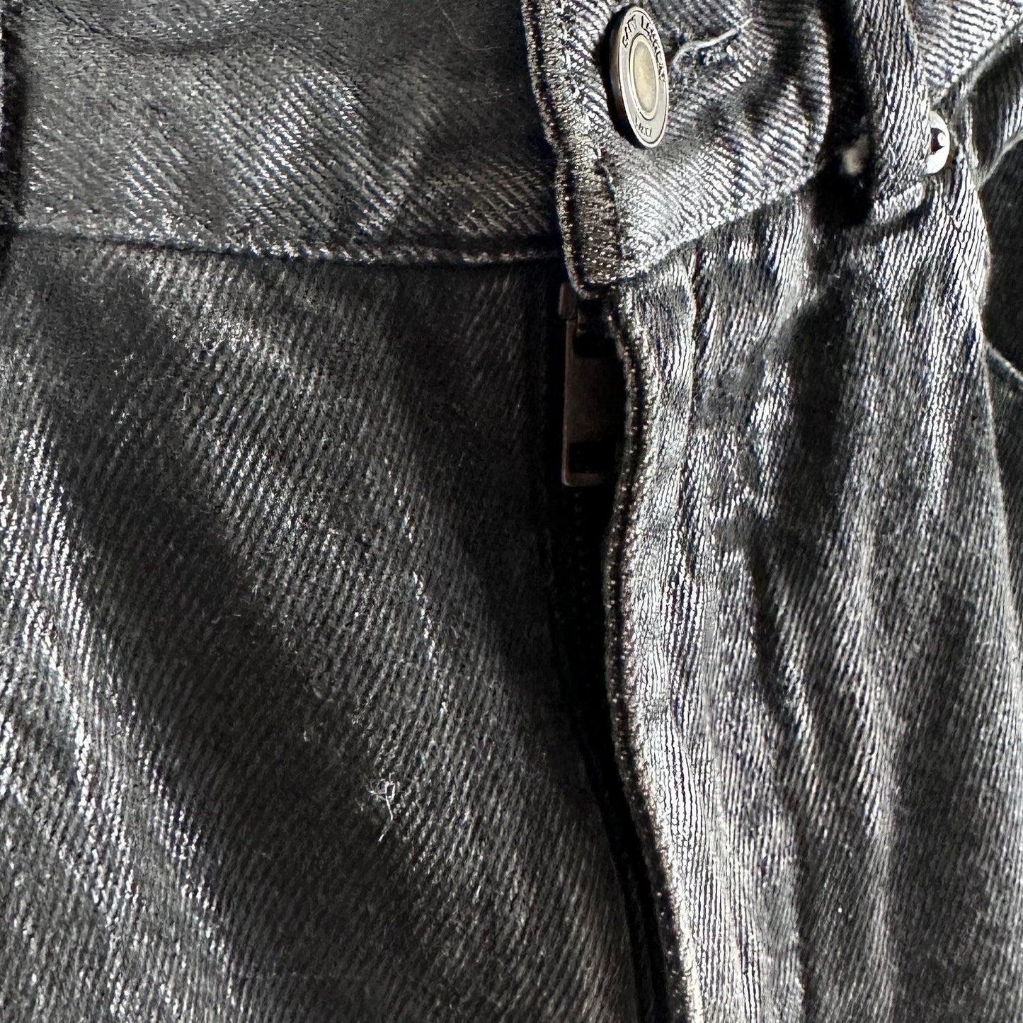 Saint Laurent Paris Waxed Black D02 M/SK Denim Jeans