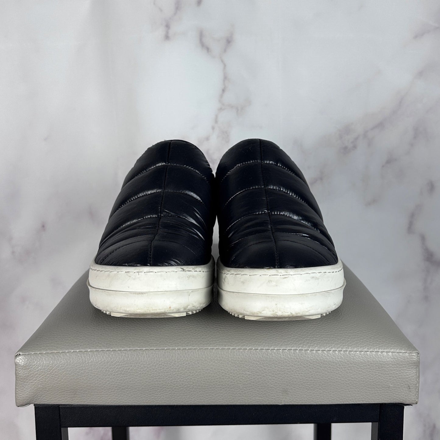 Rick Owens Black Puffer Ramone Slip-On